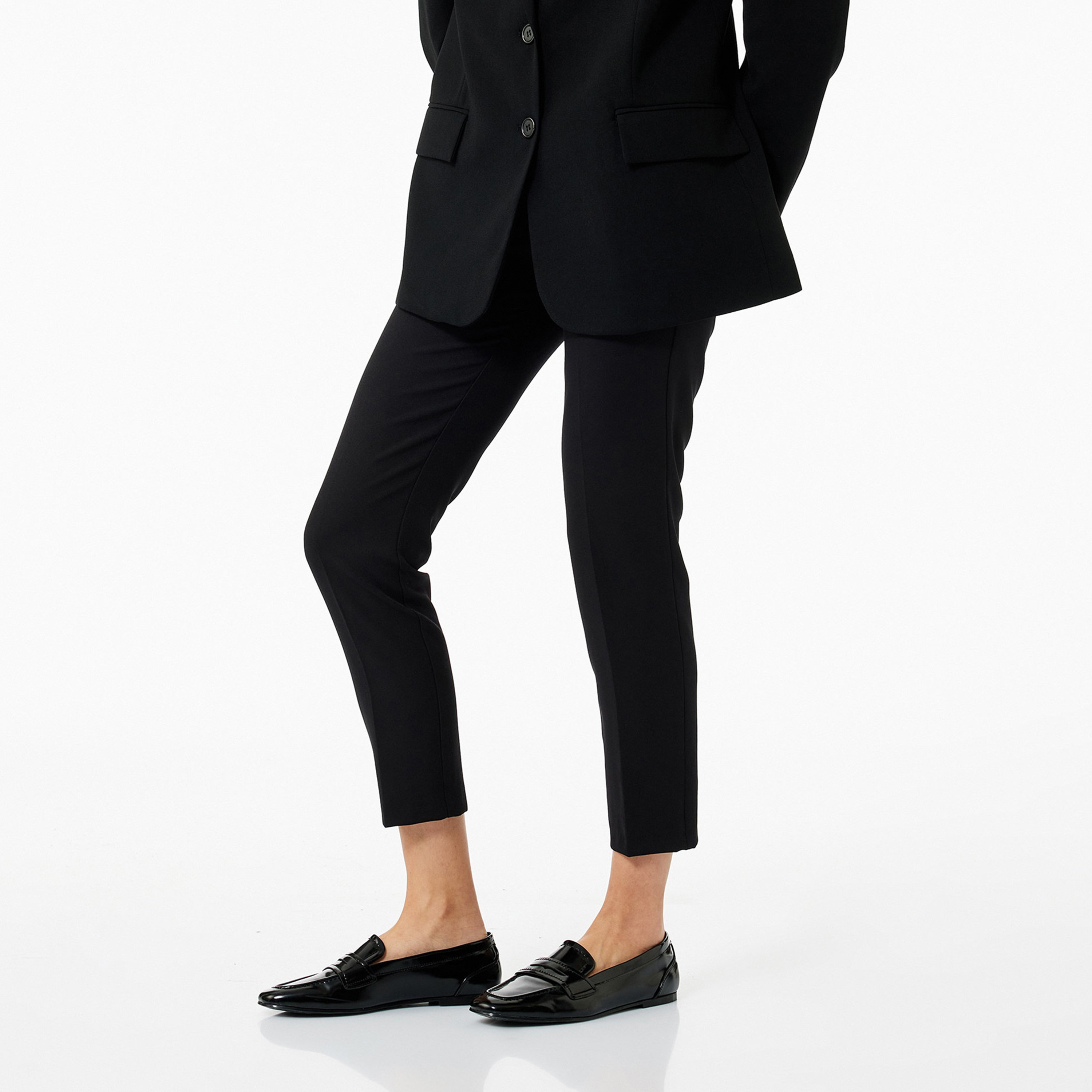 KOTON Black Tapered Women's Trousers-women-clothing-trousers-image-3