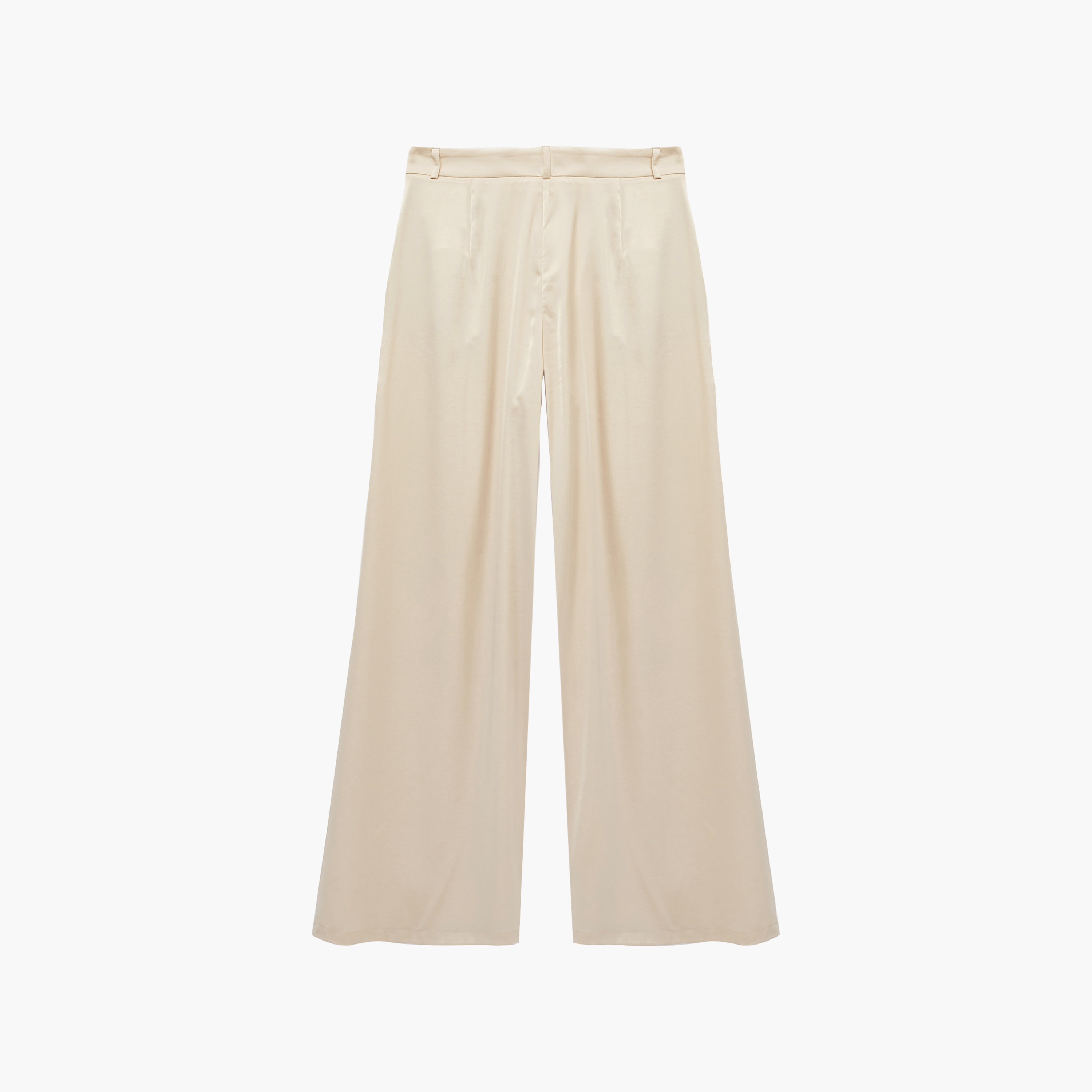 KOTON Cream Wide Leg Women's Trousers-women-clothing-trousers-image-2