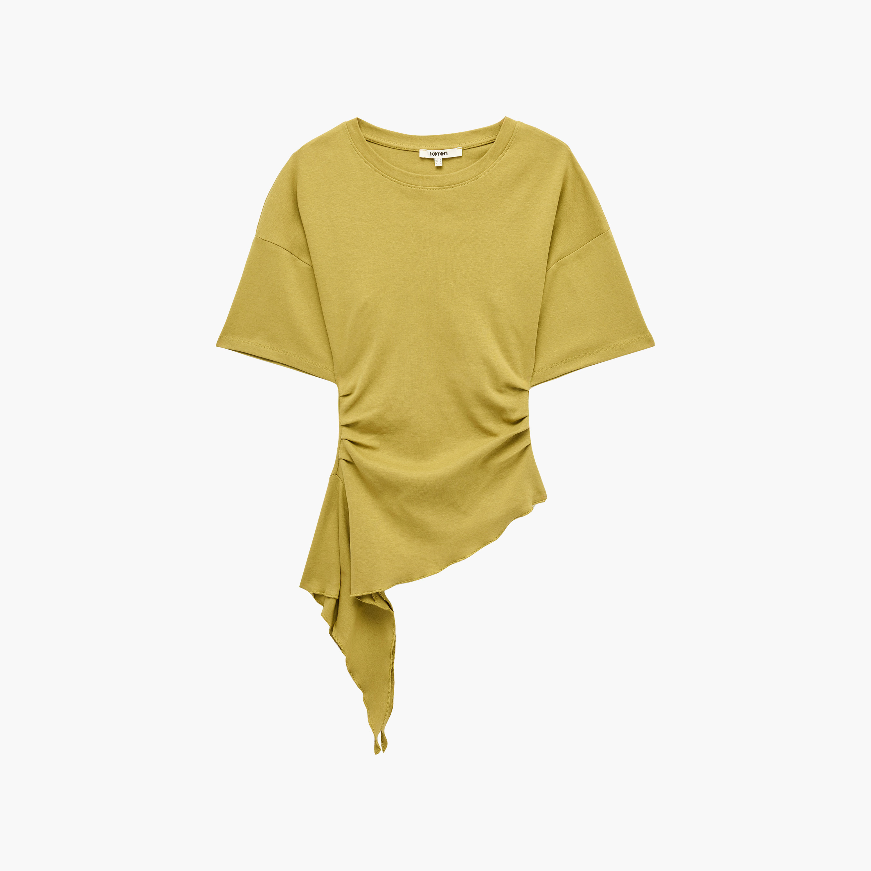 KOTON Ruched Dropped Sleeves Women's Asymmetric Top-women-clothing-shirtsandblouses-blouses-image-4