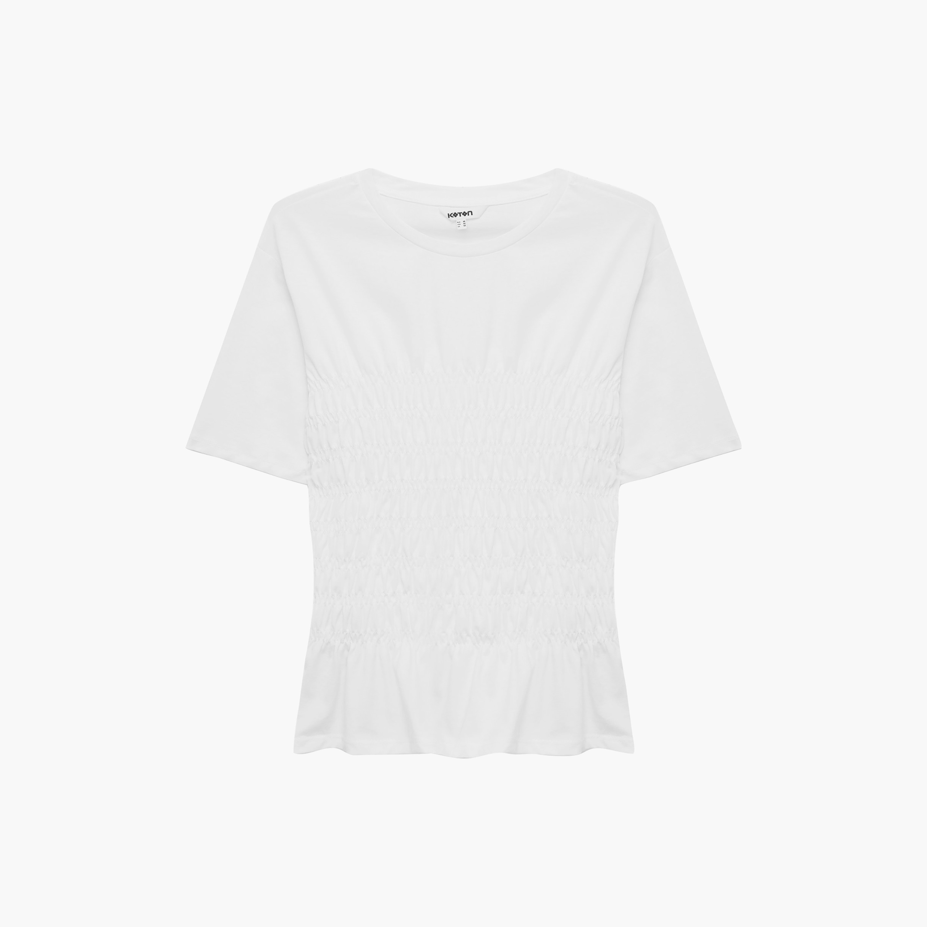 توب بيبلوم بليسيه (سموكنج) حريمي باللون الأبيض من كوتون-women-clothing-shirtsandblouses-blouses-image-1