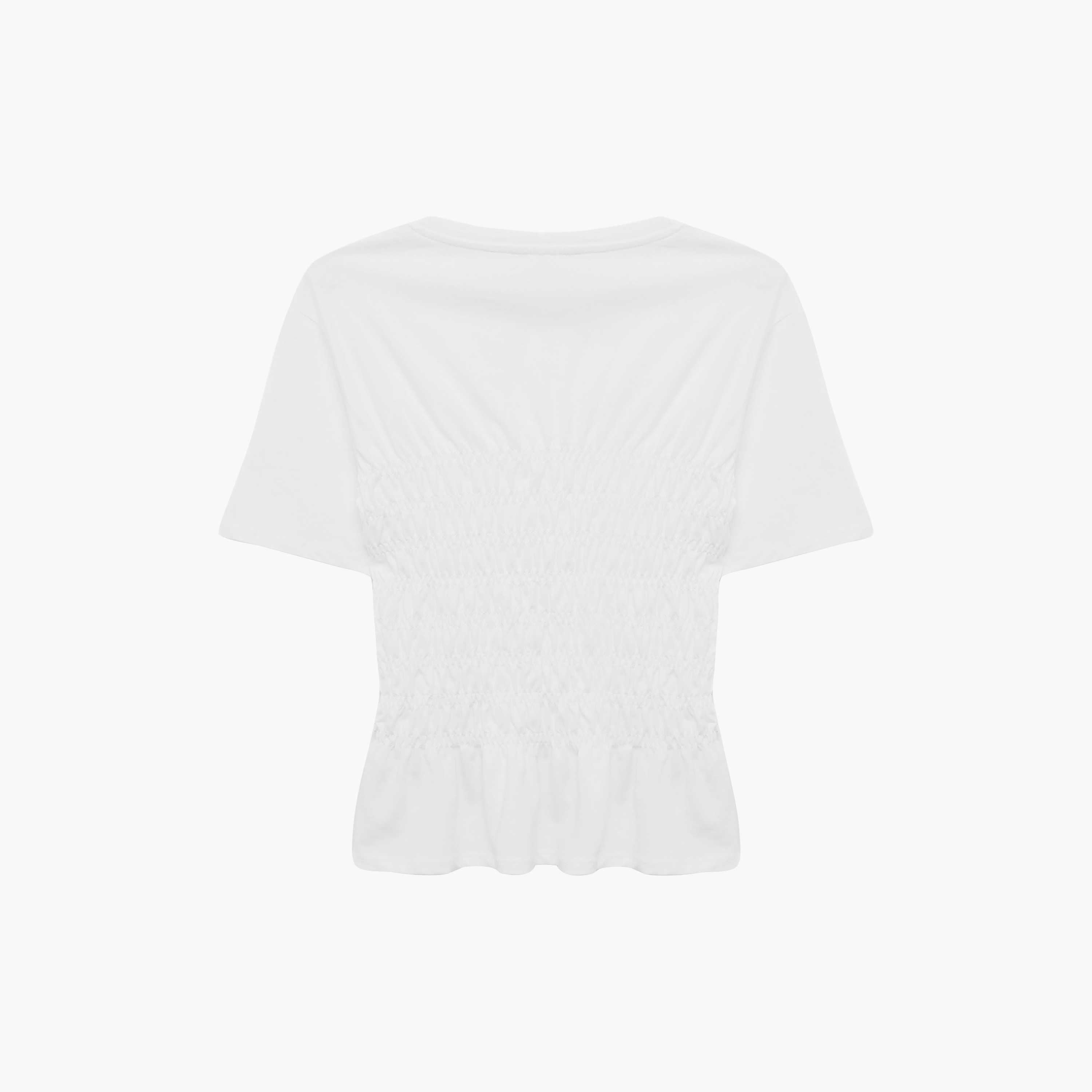 توب بيبلوم بليسيه (سموكنج) حريمي باللون الأبيض من كوتون-women-clothing-shirtsandblouses-blouses-image-2