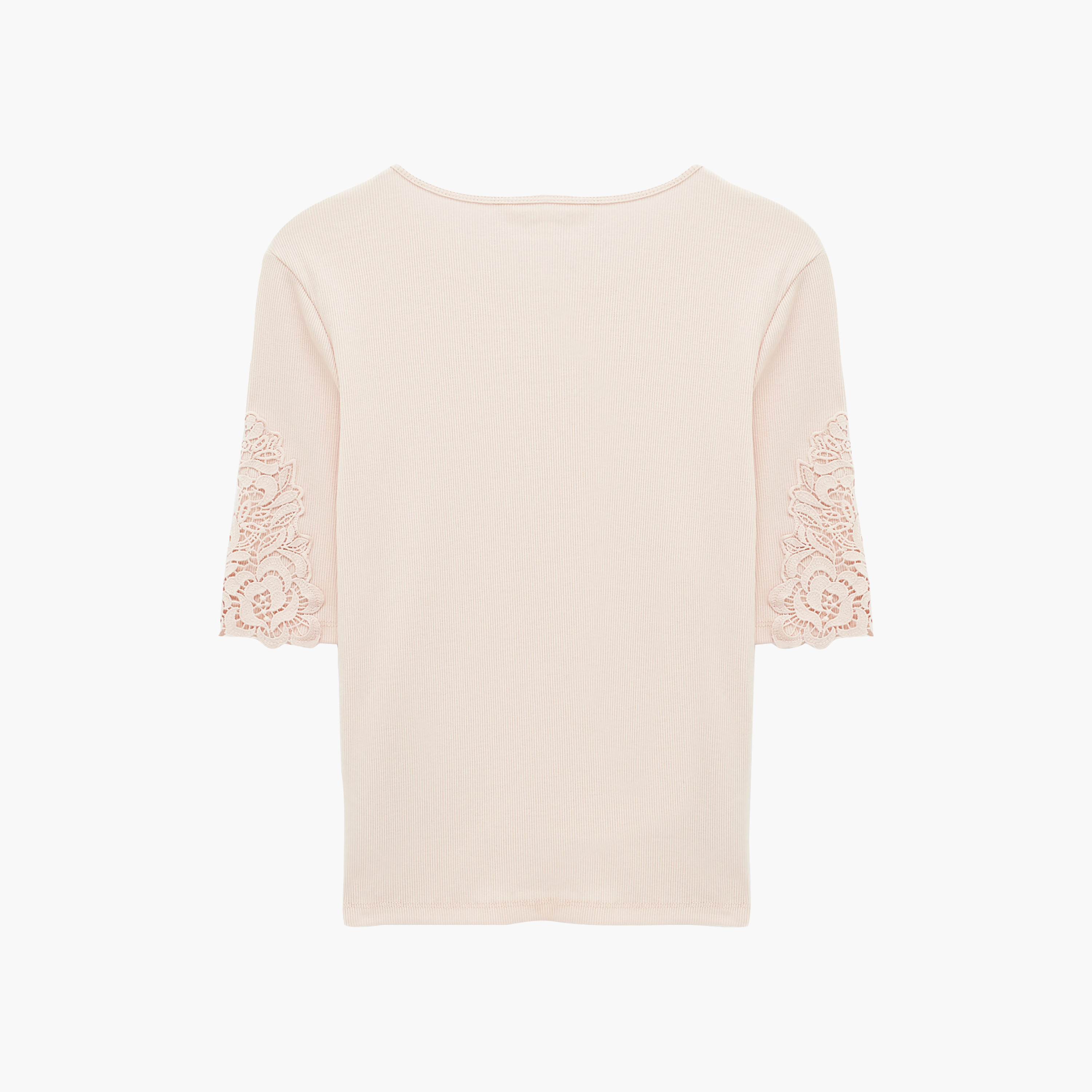 توب حريمي مزين بالدانتيل من كوتون-women-clothing-shirtsandblouses-blouses-image-2