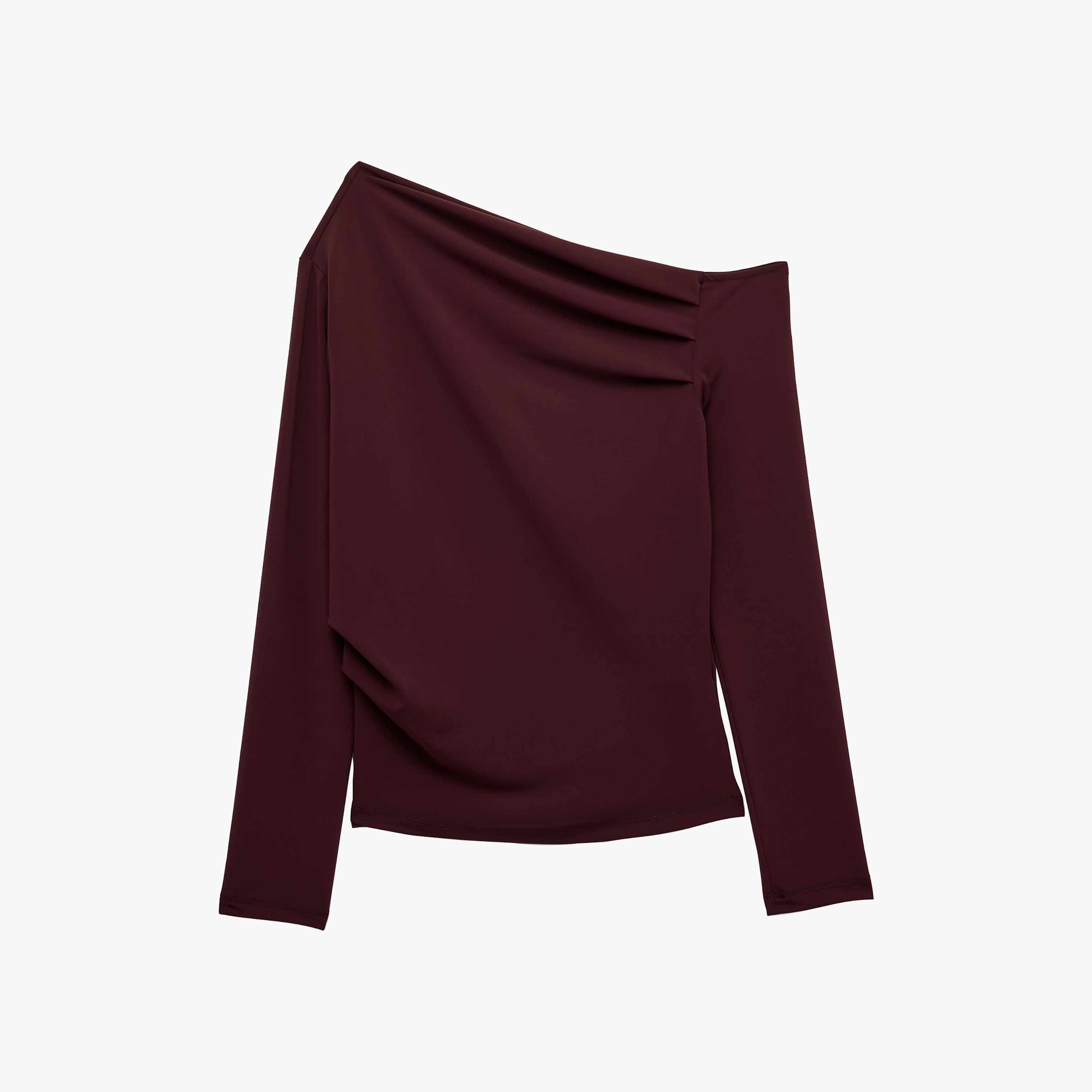 توب حريمي بفتحة رقبة غير متناظرة من كوتون-women-clothing-shirtsandblouses-blouses-image-6