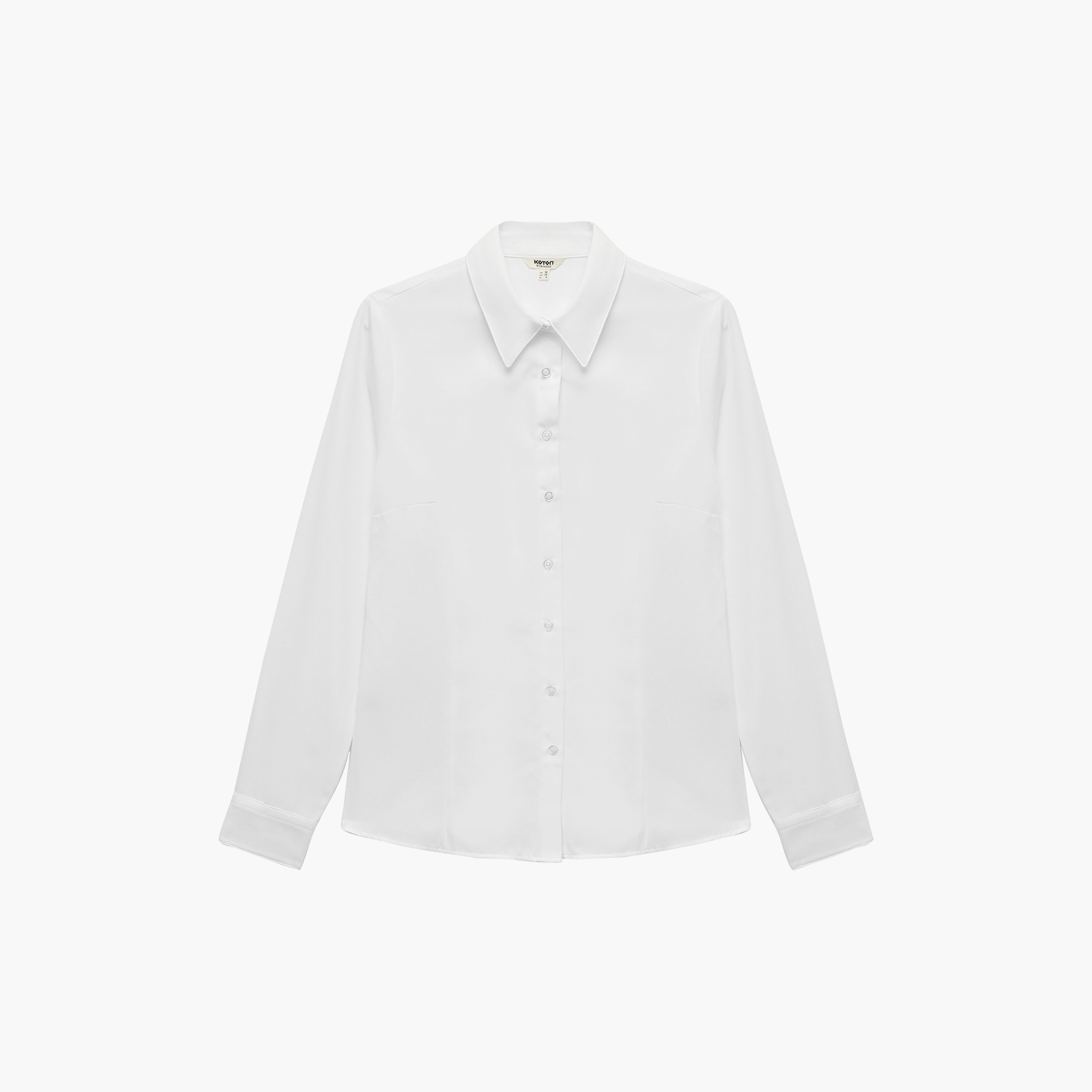 KOTON White Pointed Collared Women's Shirt-women-clothing-shirtsandblouses-shirts-image-4