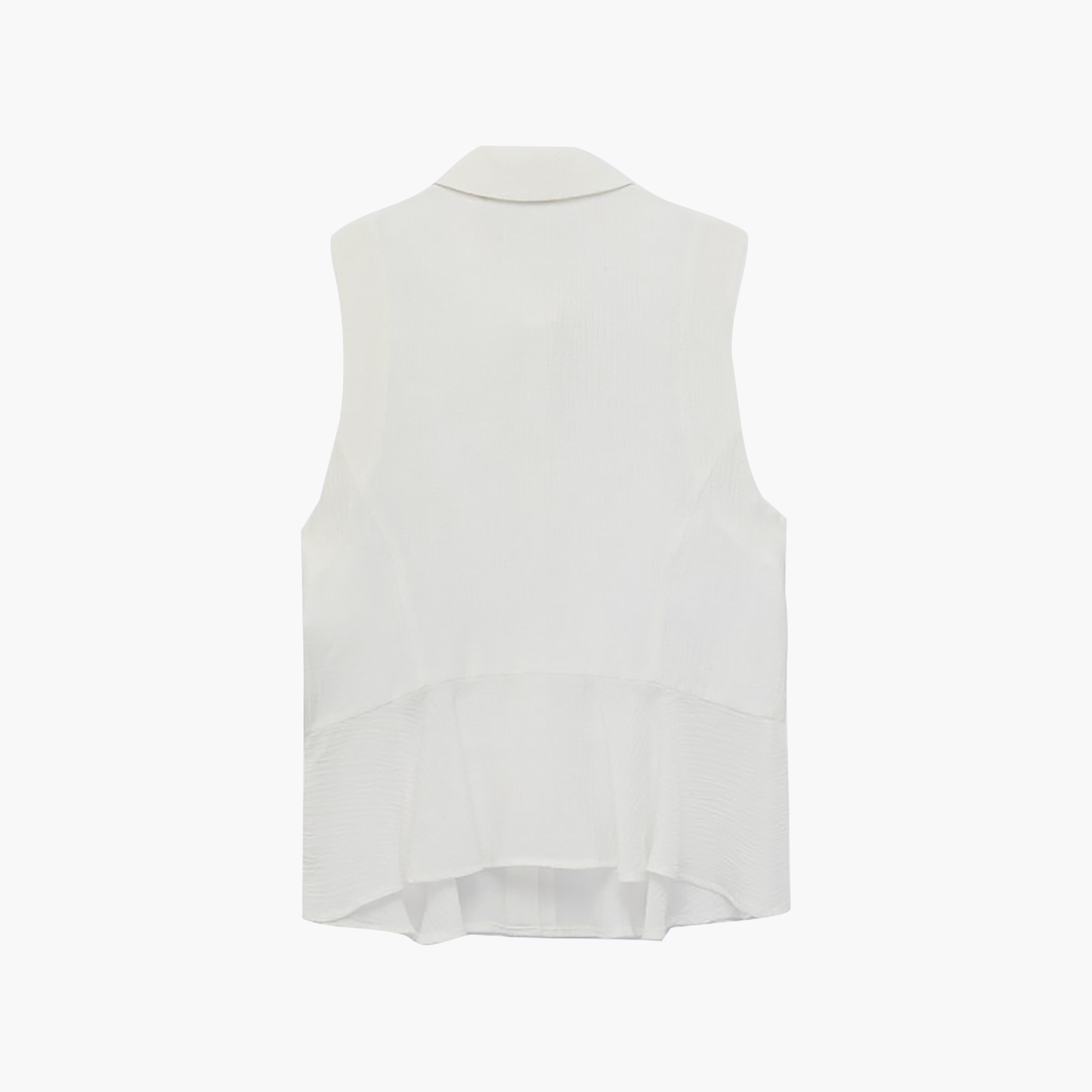 توب بيبلوم حريمي بياقة ونسيج بارز الملمس باللون الأبيض من كوتون-women-clothing-shirtsandblouses-blouses-image-7