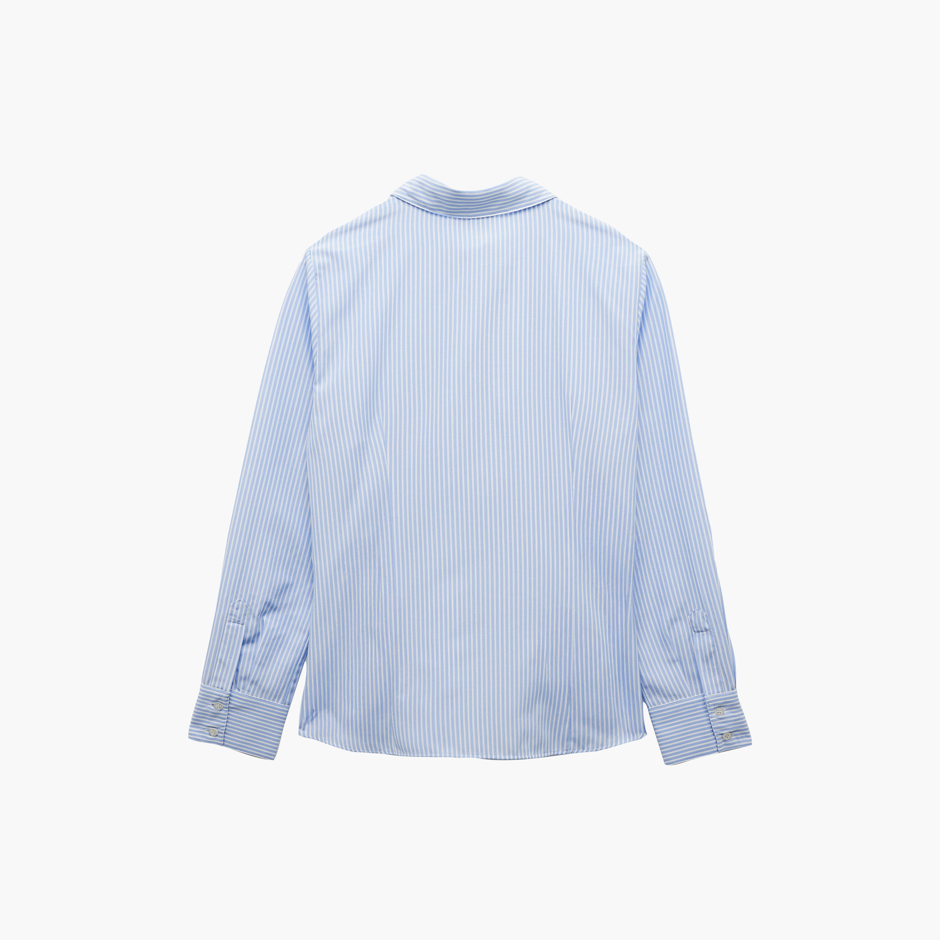 KOTON Blue Striped Pointed Collared Women's Shirt-women-clothing-shirtsandblouses-shirts-image-5