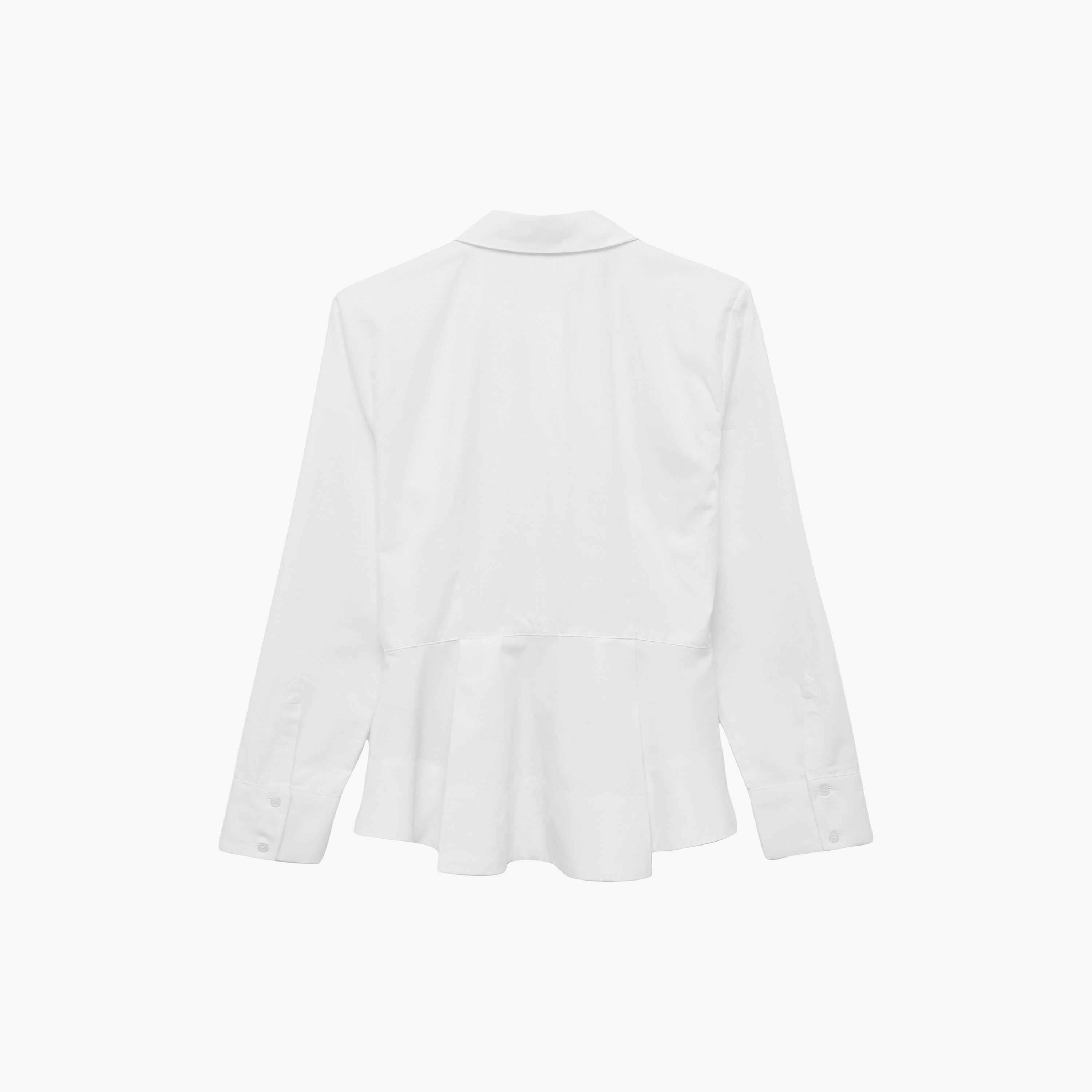 قميص بيبلوم حريمي بياقة باللون الأبيض من كوتون-women-clothing-shirtsandblouses-shirts-image-2