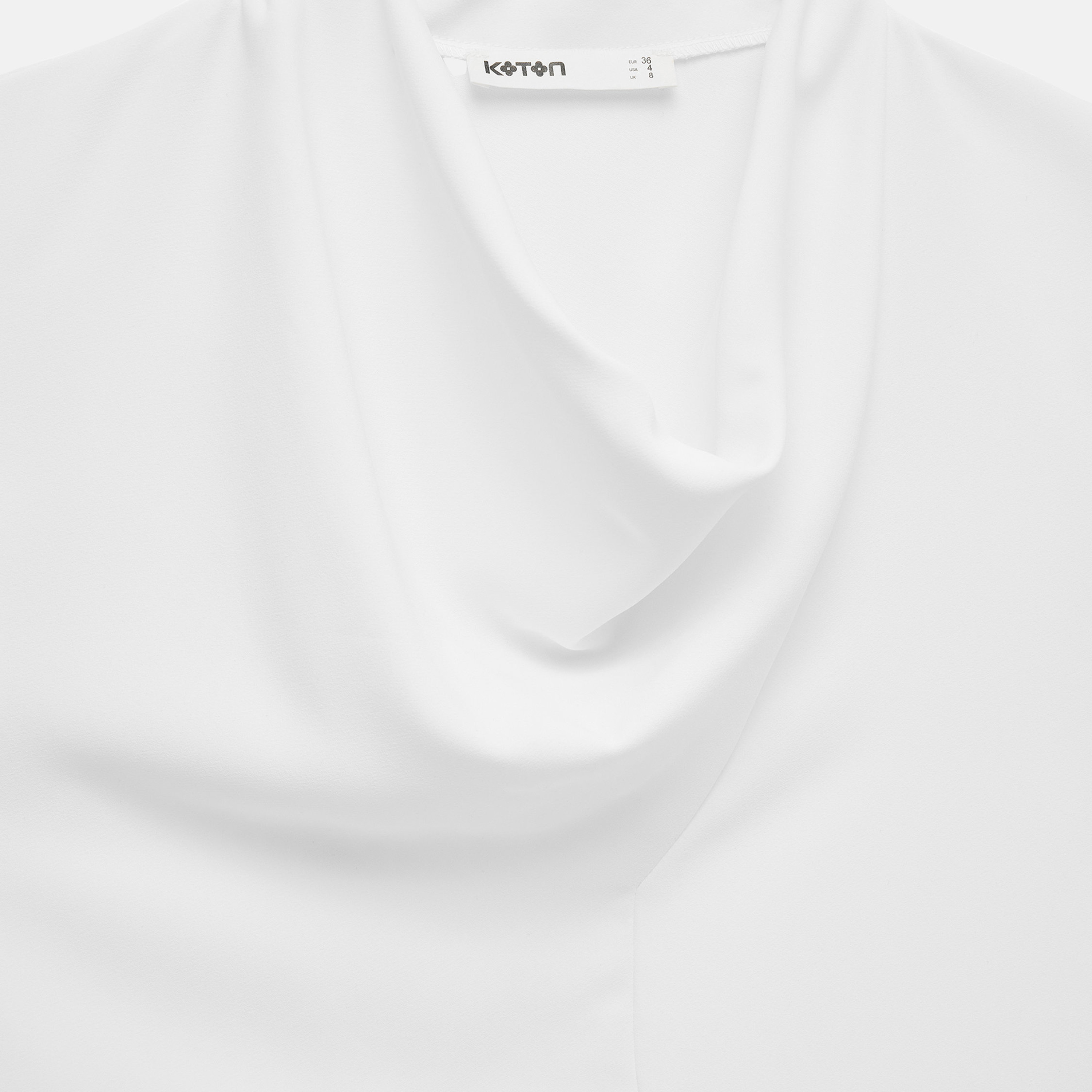 توب حريمي بفتحة رقبة منسدلة (كاول نك) باللون الأبيض من كوتون-women-clothing-shirtsandblouses-blouses-image-3