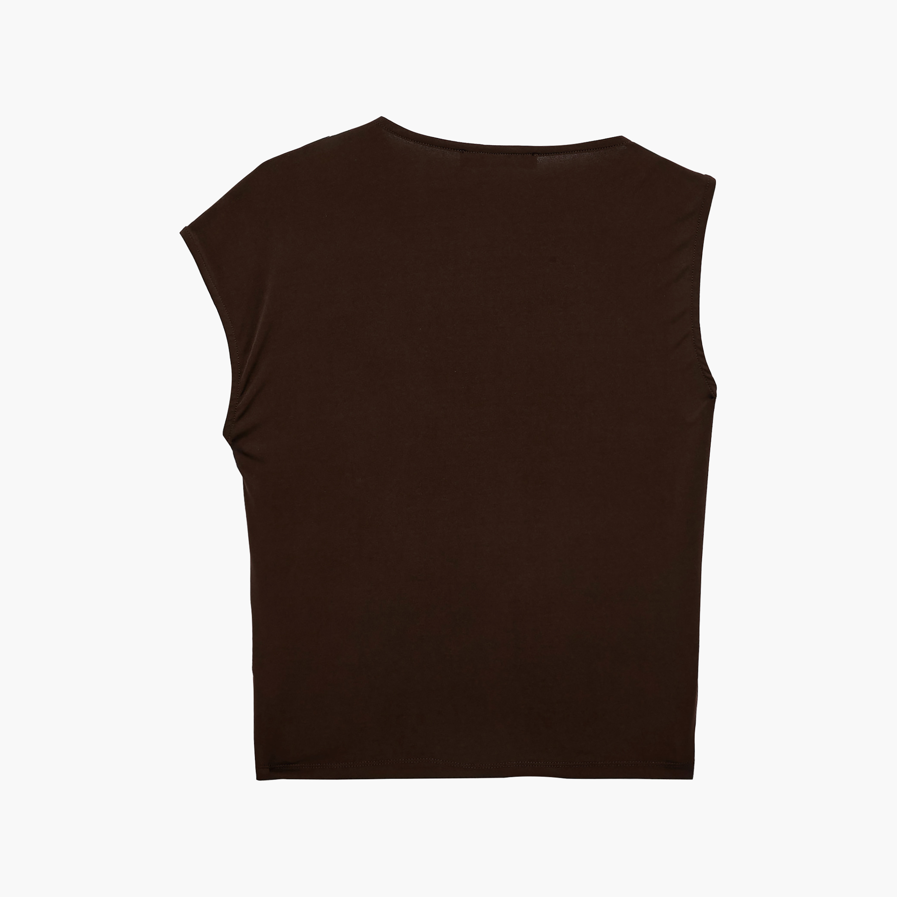 KOTON Dark Brown Ruched Cowl Neck Women's Top-women-clothing-shirtsandblouses-blouses-image-2
