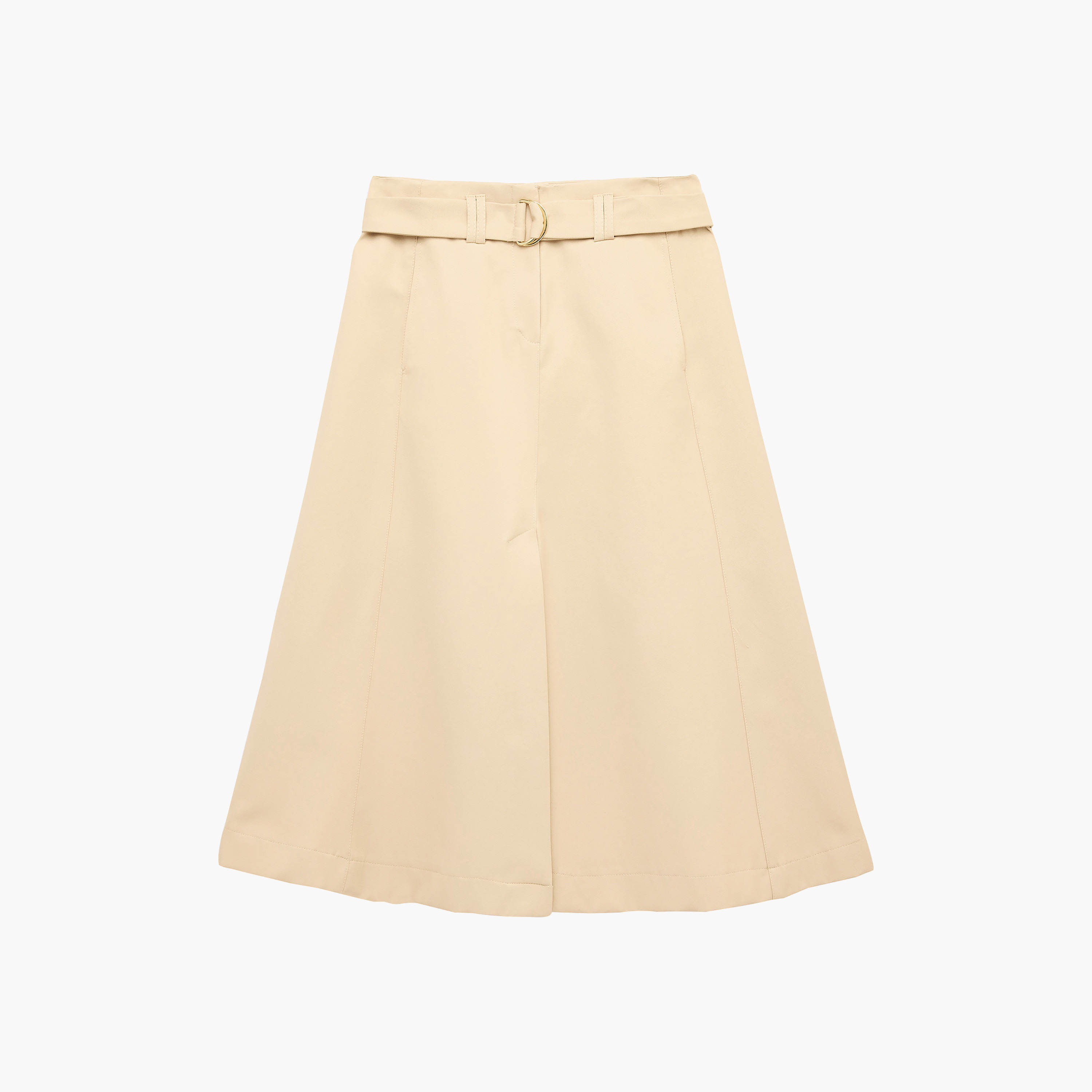 KOTON Beige High-Rise A-Line Women's Skirt-women-clothing-skirts-image-1