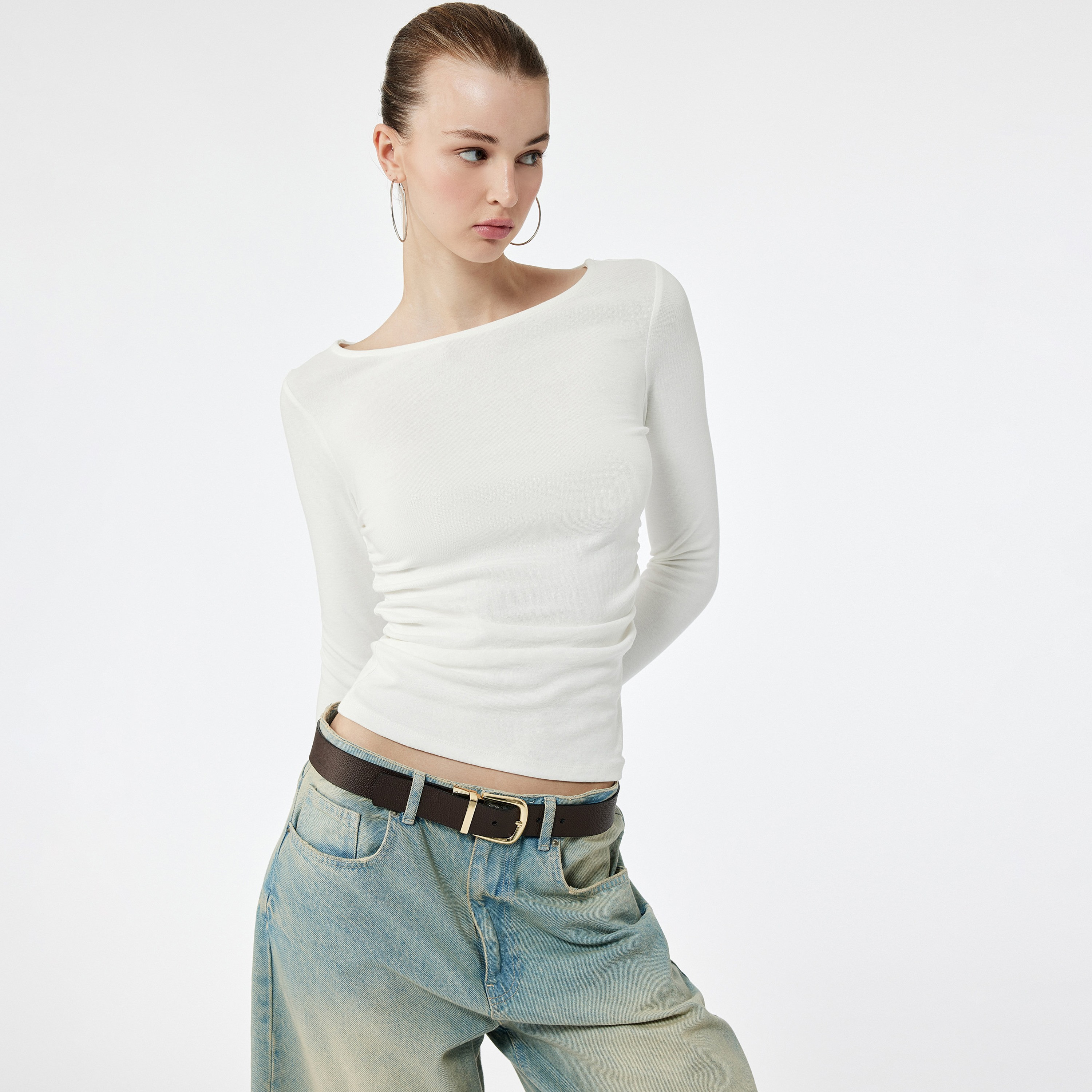 KOTON White Women's Top-women-clothing-shirtsandblouses-blouses-image-1