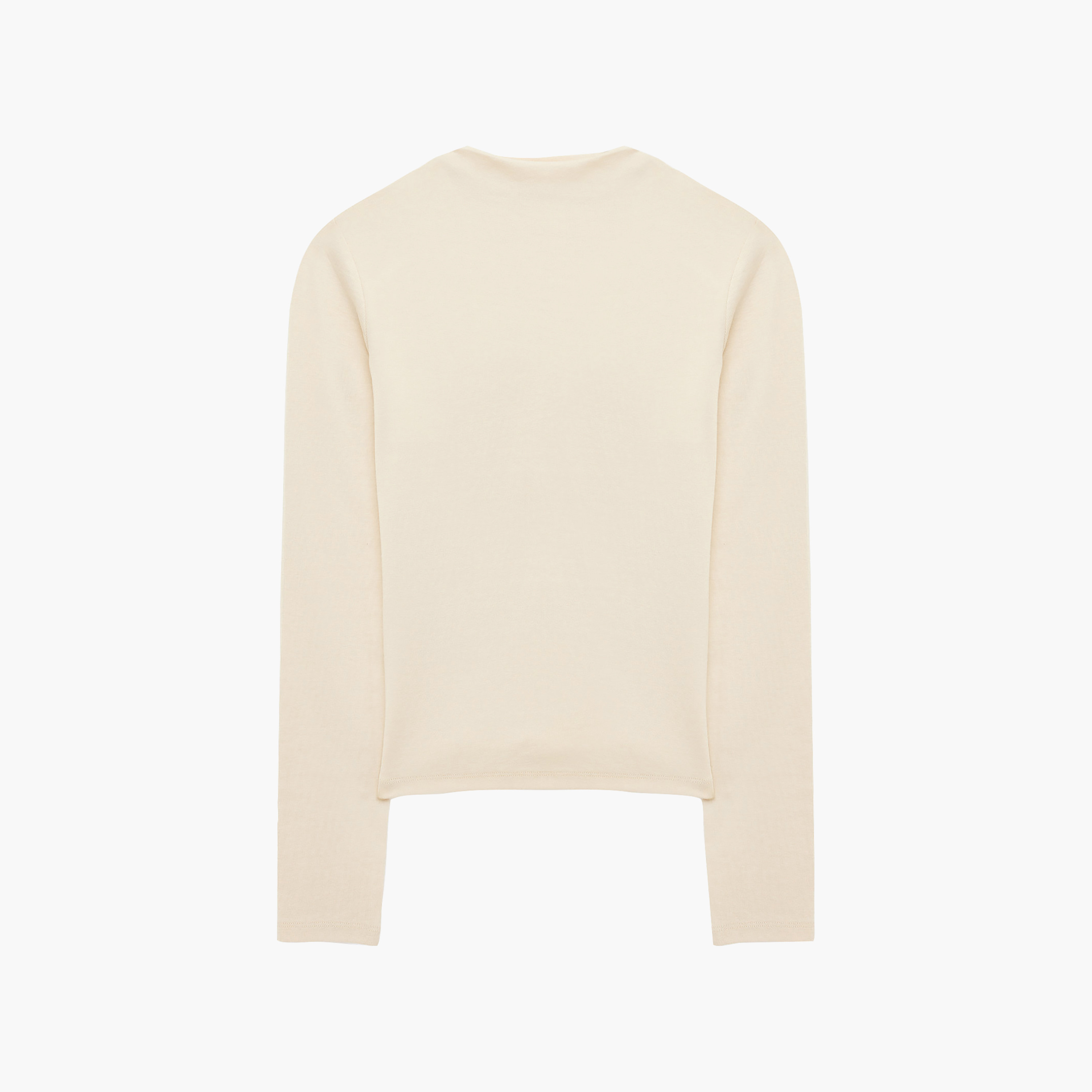KOTON Cream Mock Neck Women's T-Shirt-women-clothing-tshirts-image-1
