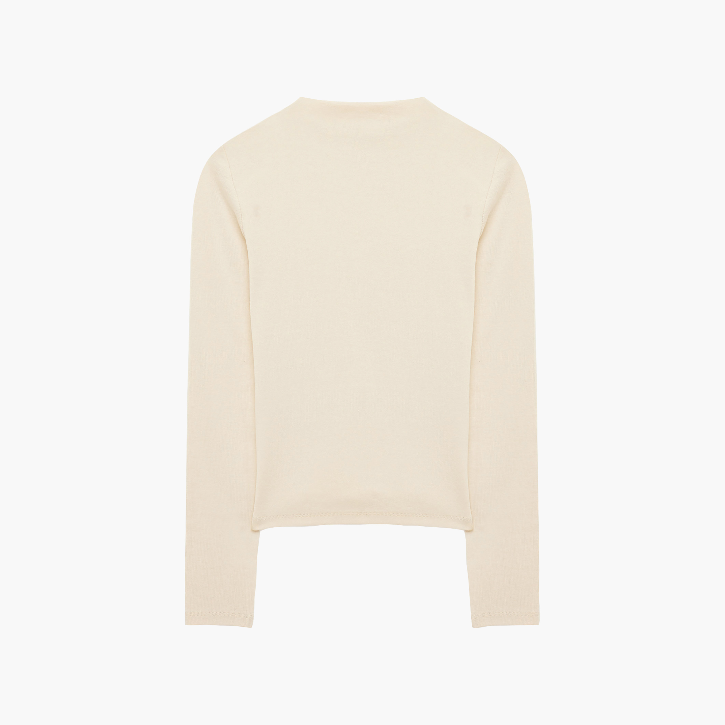 KOTON Cream Mock Neck Women's T-Shirt-women-clothing-tshirts-image-2