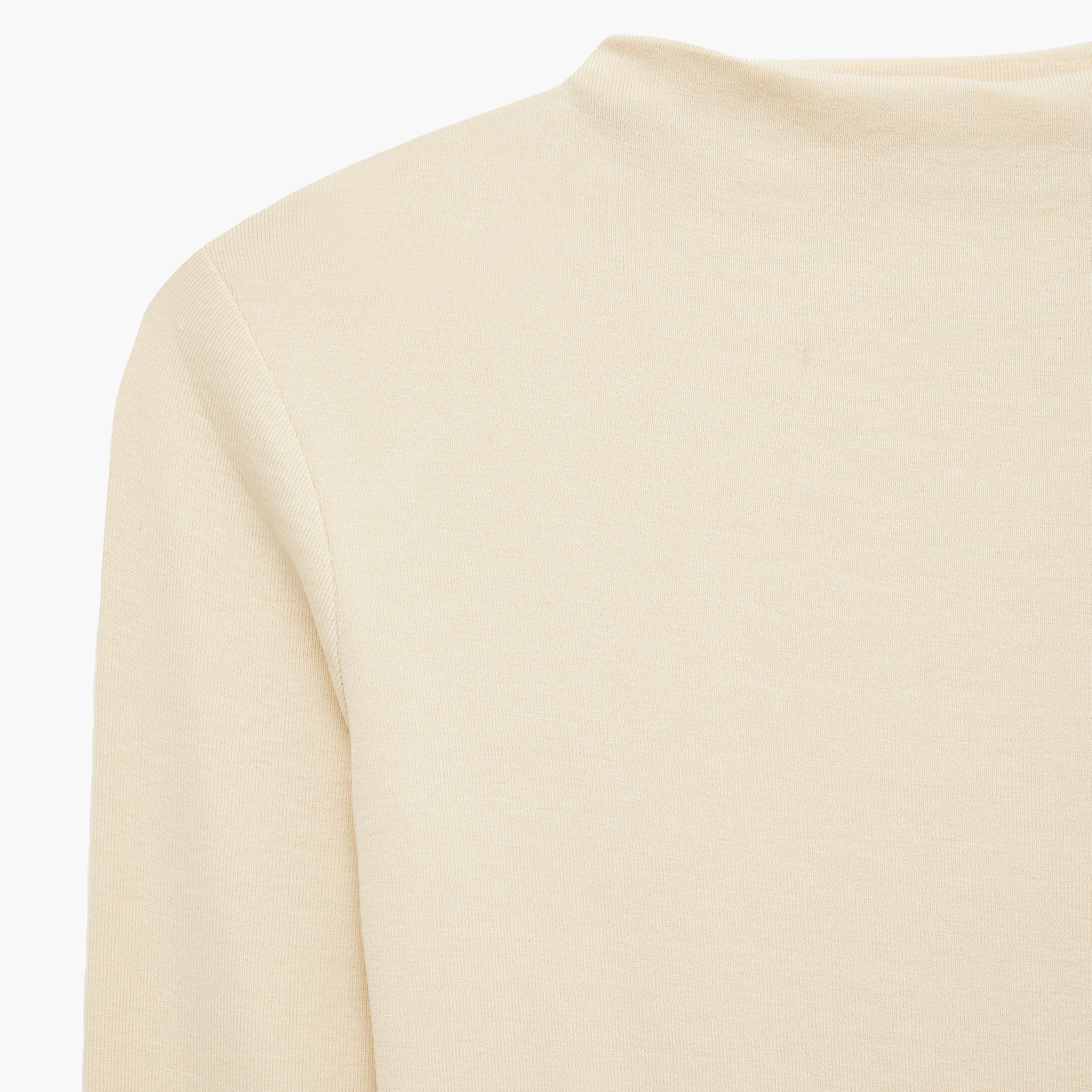 KOTON Cream Mock Neck Women's T-Shirt-women-clothing-tshirts-image-3