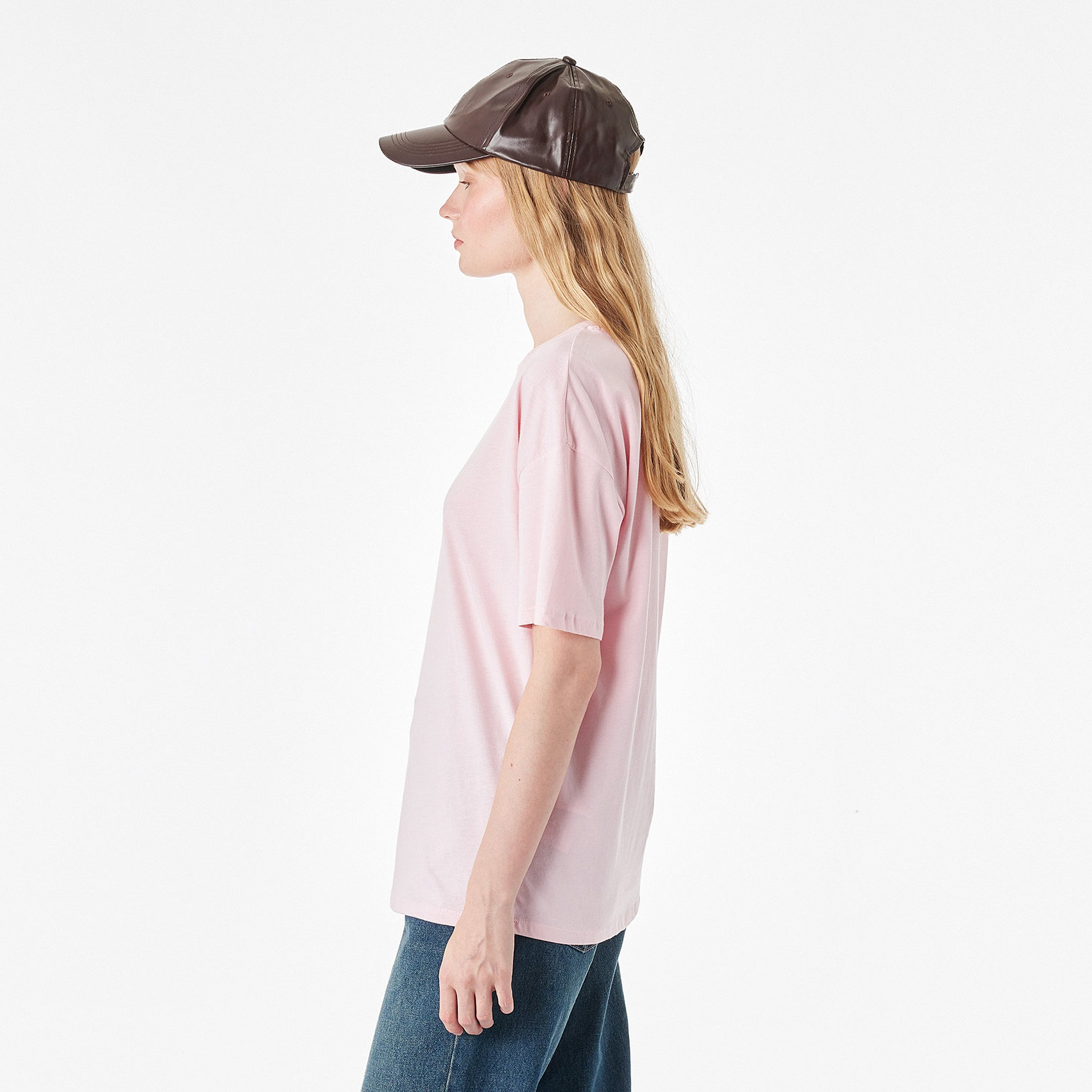 KOTON Pink Graphic Cat Women's T-Shirt-women-clothing-tshirts-image-3