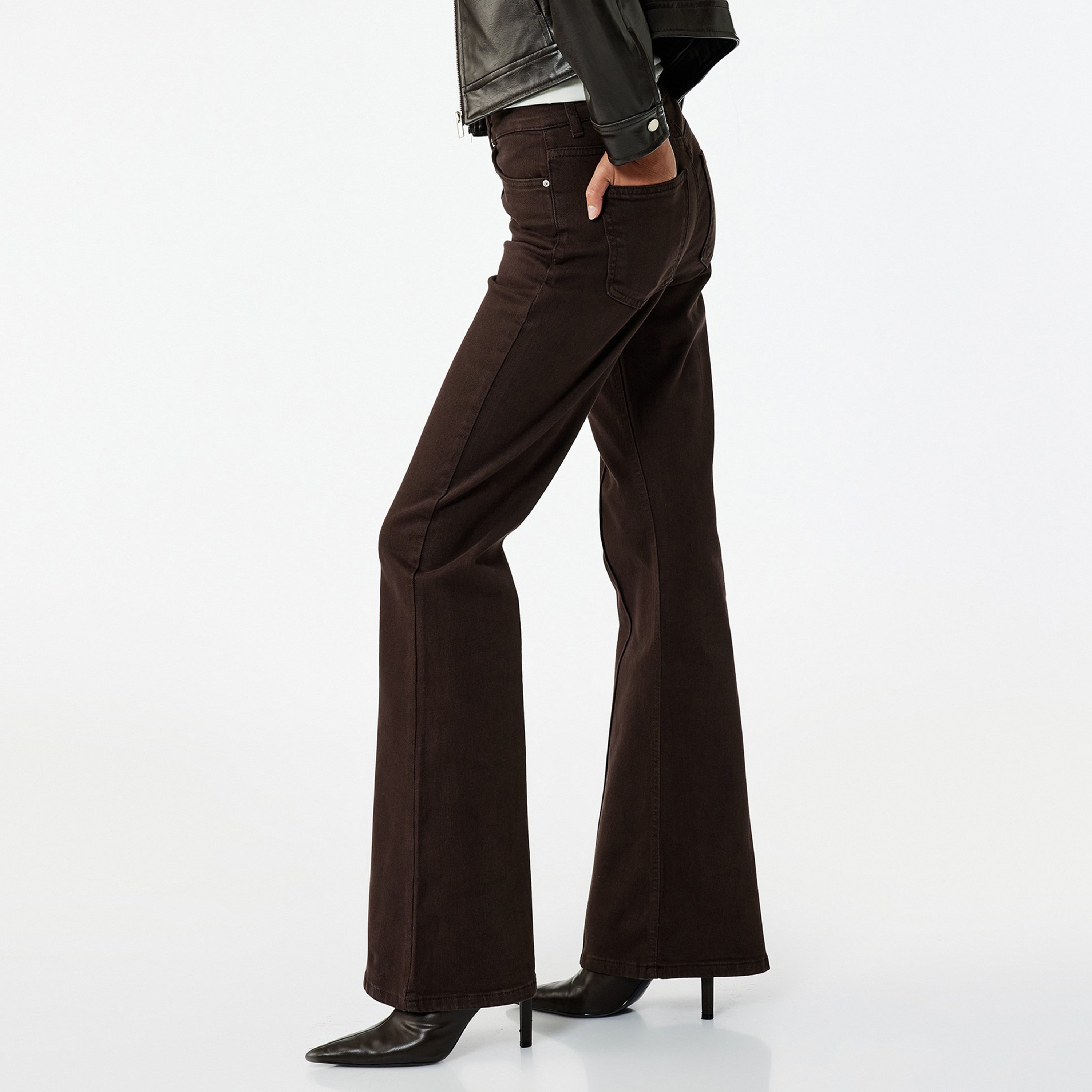 KOTON Dark Brown Bootcut Women's Trousers-women-clothing-trousers-image-3