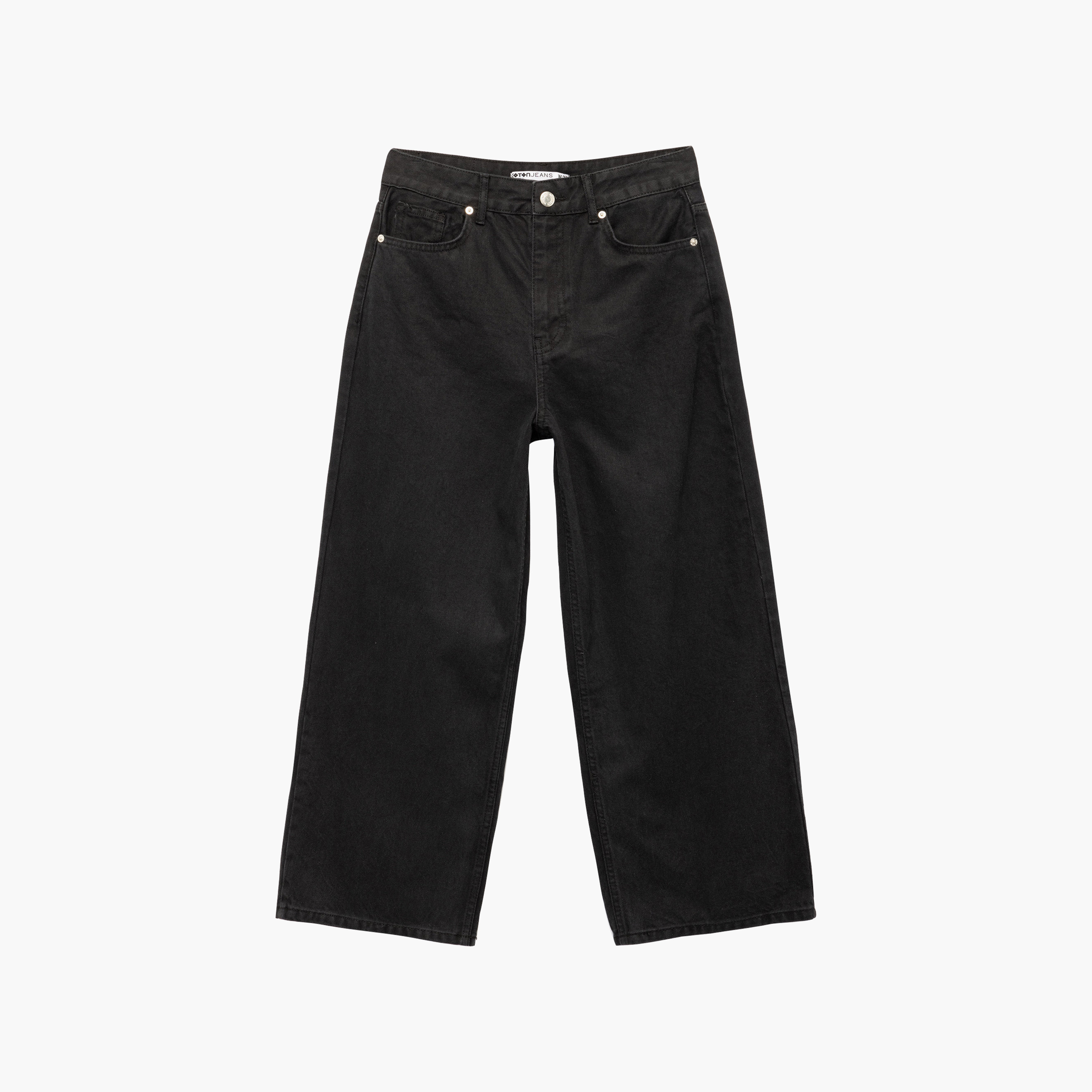 KOTON Black Straight Women's Trousers-women-clothing-trousers-image-5
