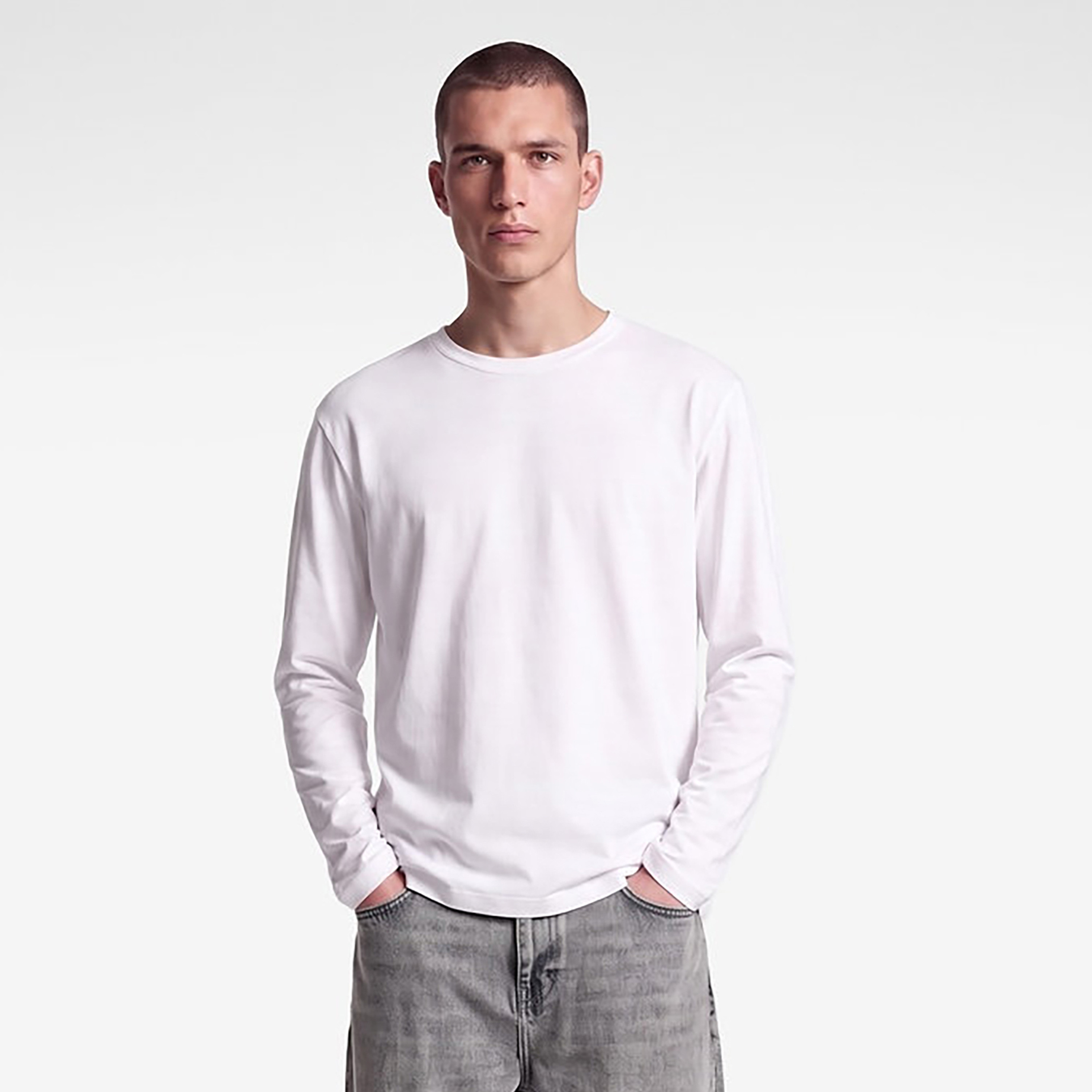 KOTON Plain Round Neck Long Sleeves Men's T-Shirt-men-clothing-tshirtsandpolos-tshirts-image-1