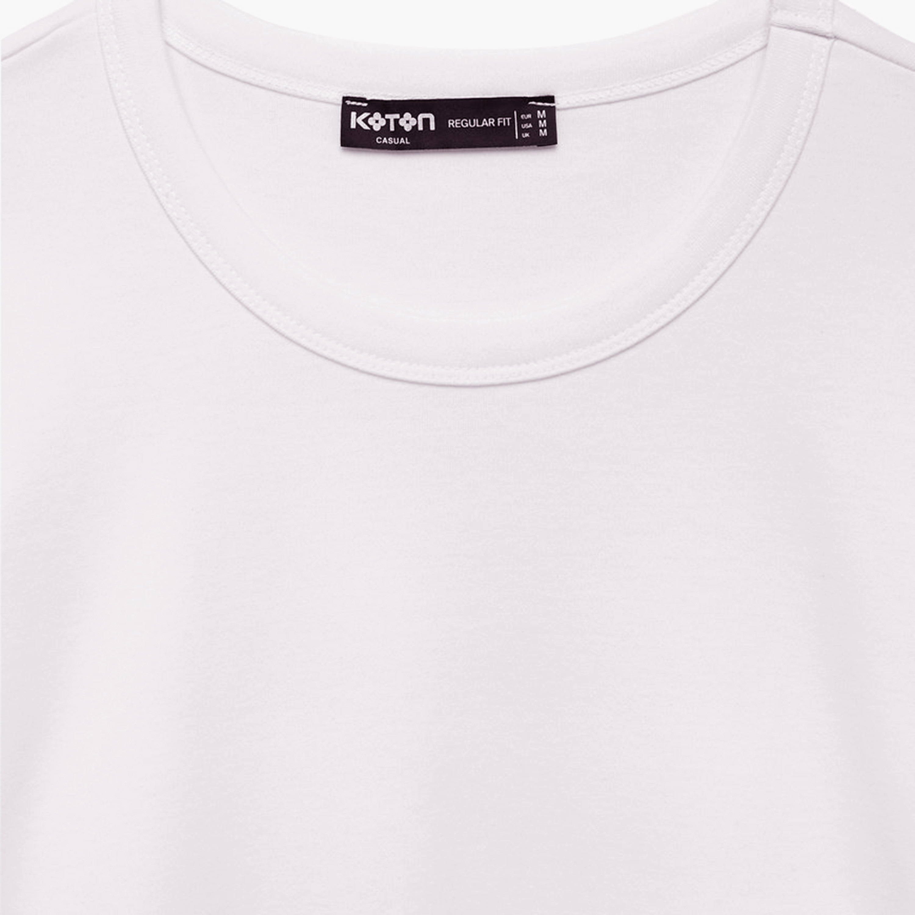 KOTON Plain Round Neck Long Sleeves Men's T-Shirt-men-clothing-tshirtsandpolos-tshirts-image-8