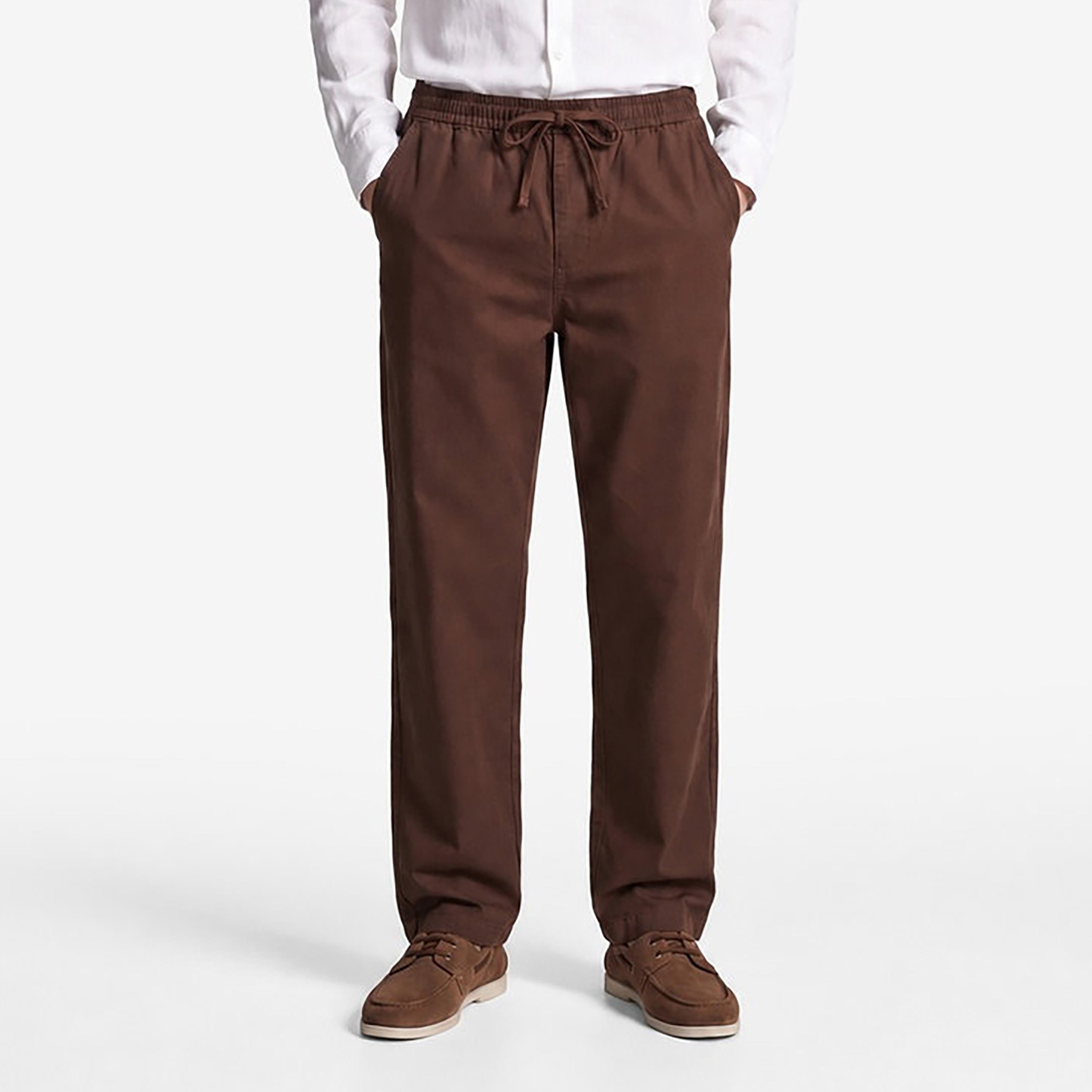 KOTON Regular Fit Mid-Rise Drawstring Waist Men's Trousers-men-clothing-plussize-trousersandchinos-trousers-image-1