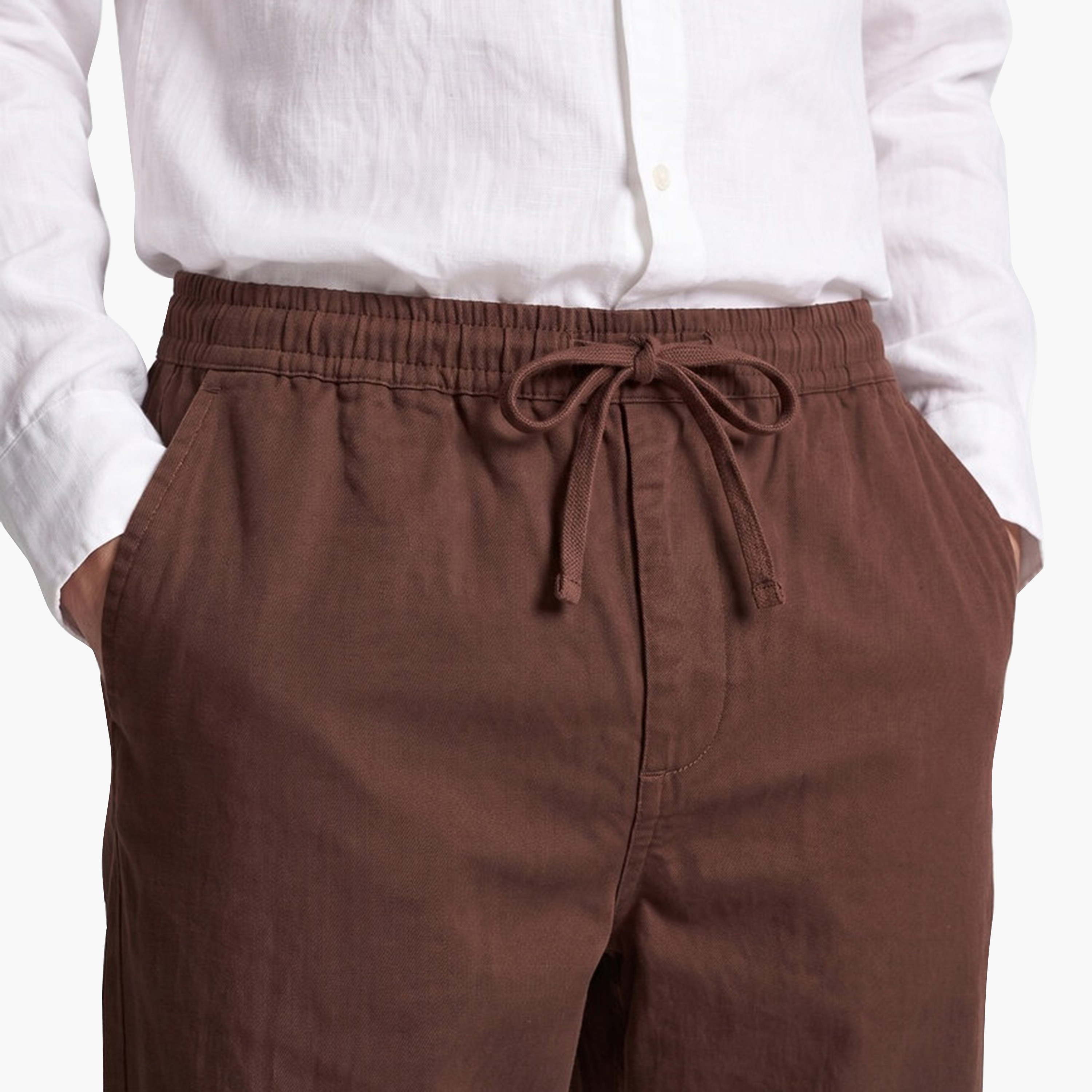 KOTON Regular Fit Mid-Rise Drawstring Waist Men's Trousers-men-clothing-plussize-trousersandchinos-trousers-image-3