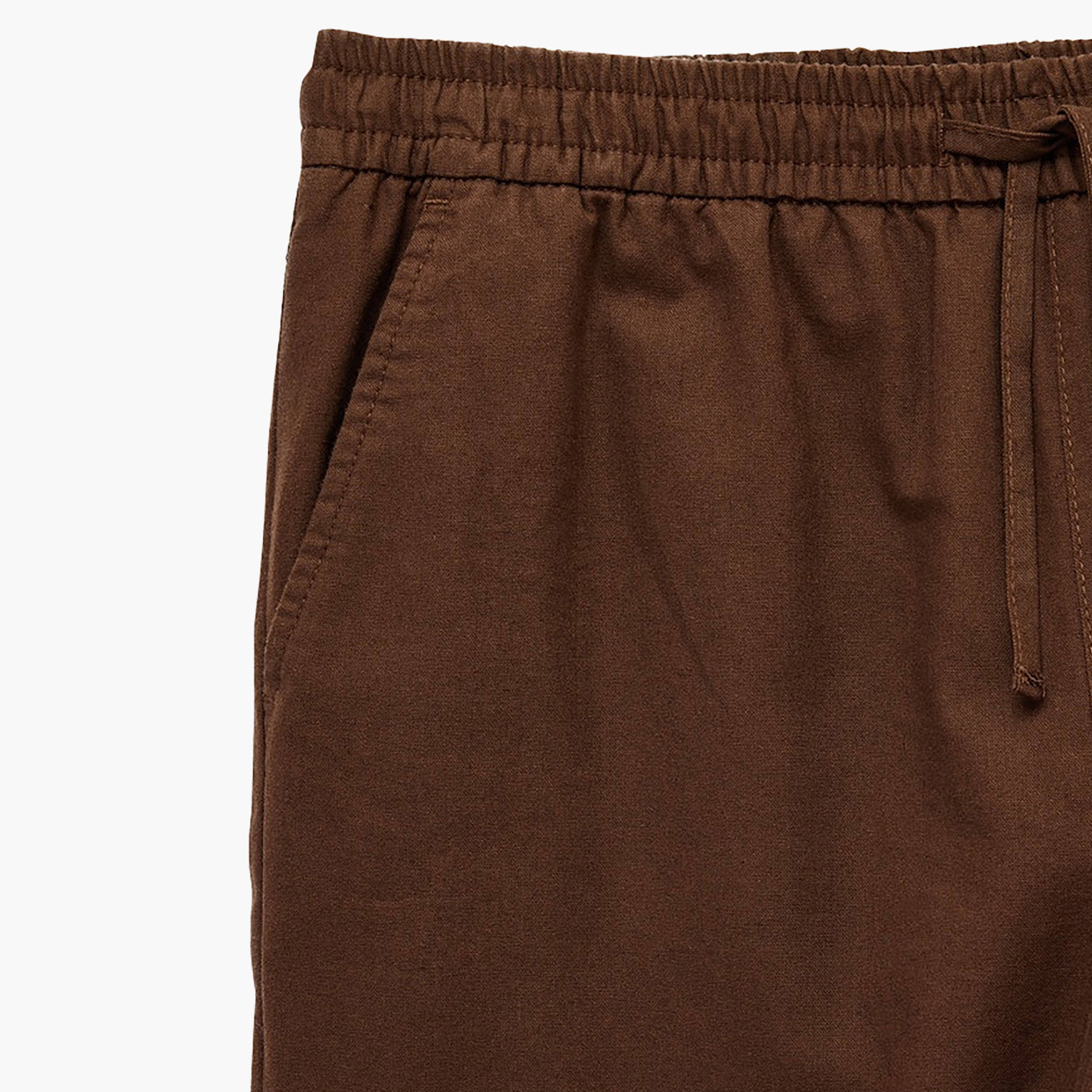 KOTON Regular Fit Mid-Rise Drawstring Waist Men's Trousers-men-clothing-plussize-trousersandchinos-trousers-image-7