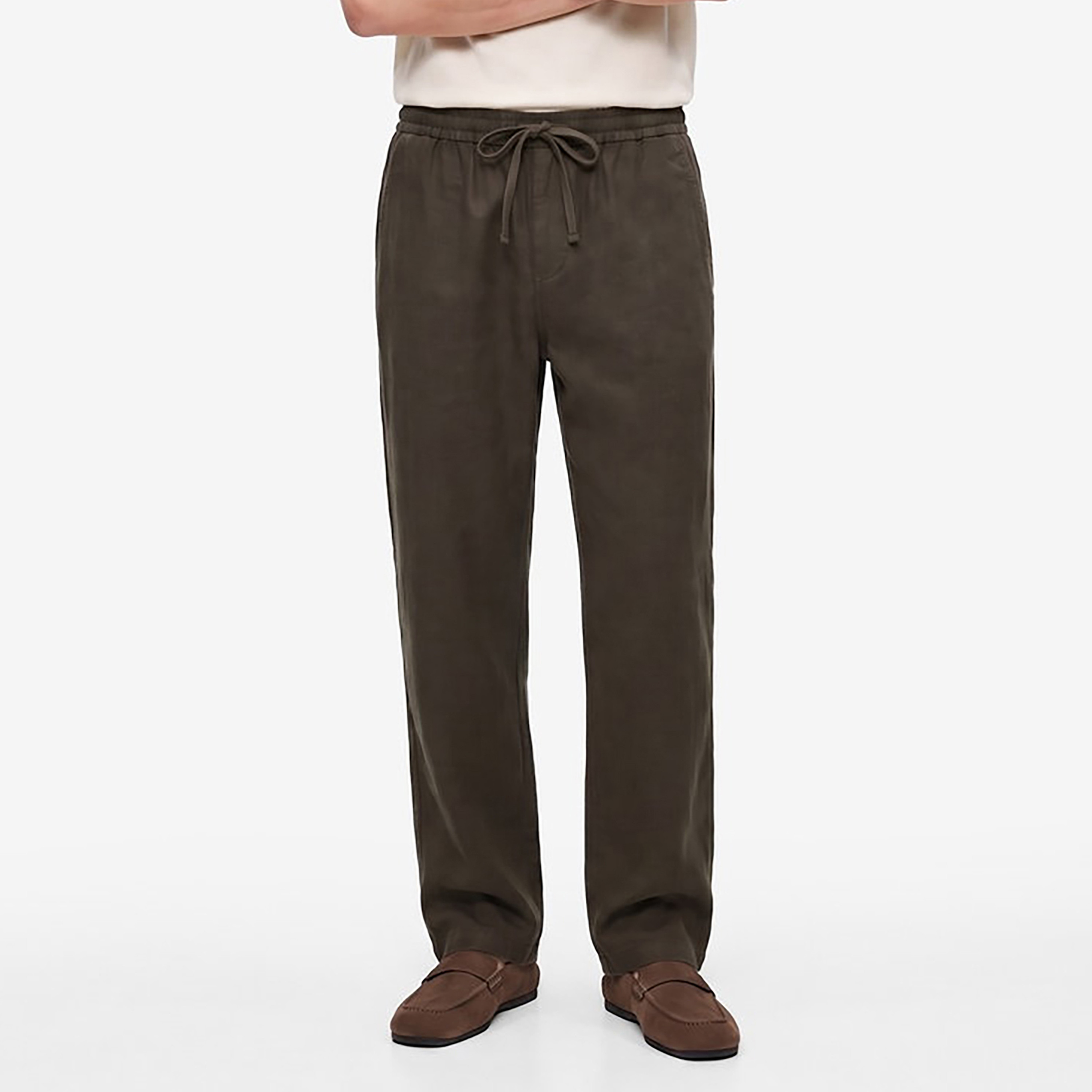 KOTON Regular Fit Mid-Rise Drawstring Waist Men's Trousers-men-clothing-plussize-trousersandchinos-trousers-image-1