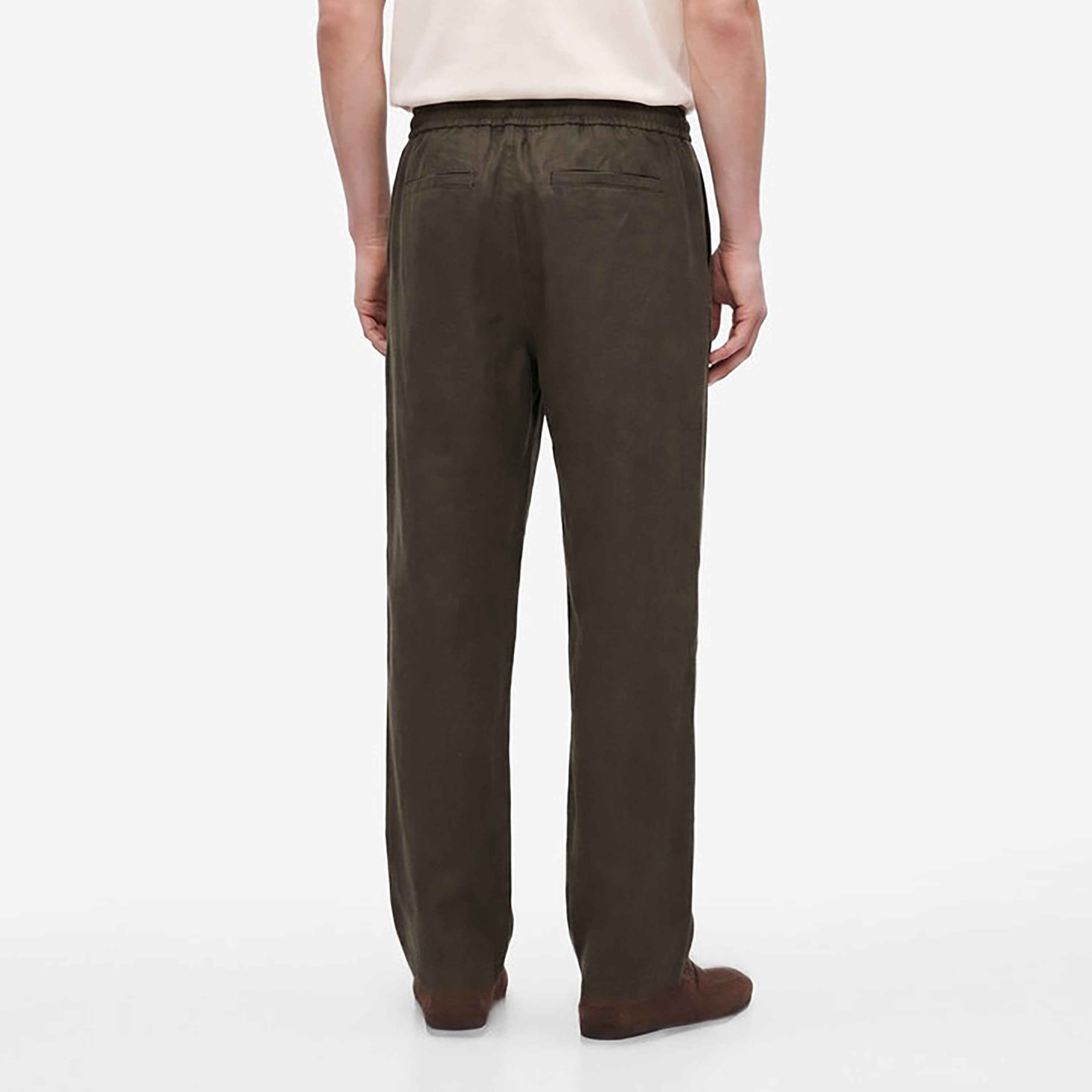KOTON Regular Fit Mid-Rise Drawstring Waist Men's Trousers-men-clothing-plussize-trousersandchinos-trousers-image-4