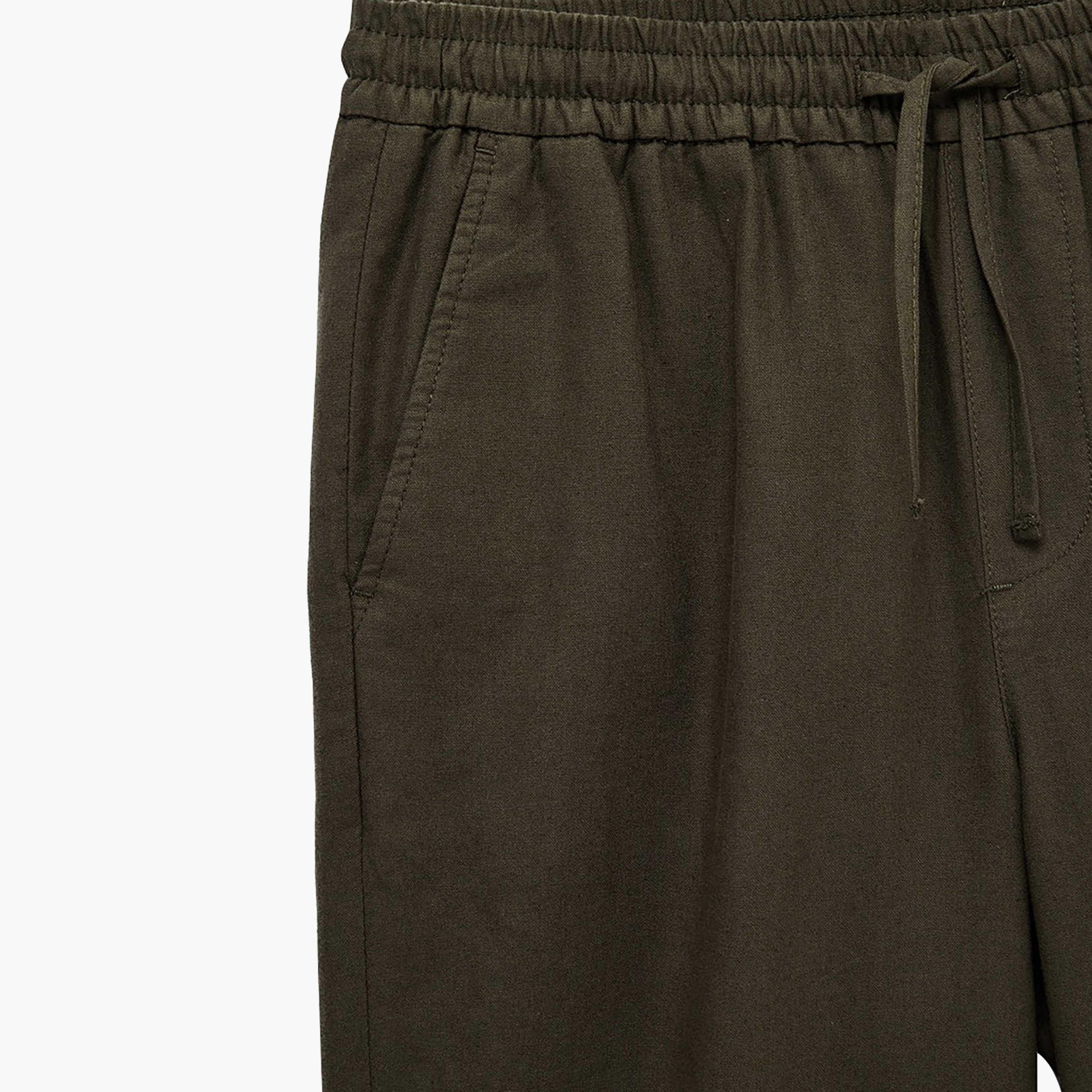 KOTON Regular Fit Mid-Rise Drawstring Waist Men's Trousers-men-clothing-plussize-trousersandchinos-trousers-image-7