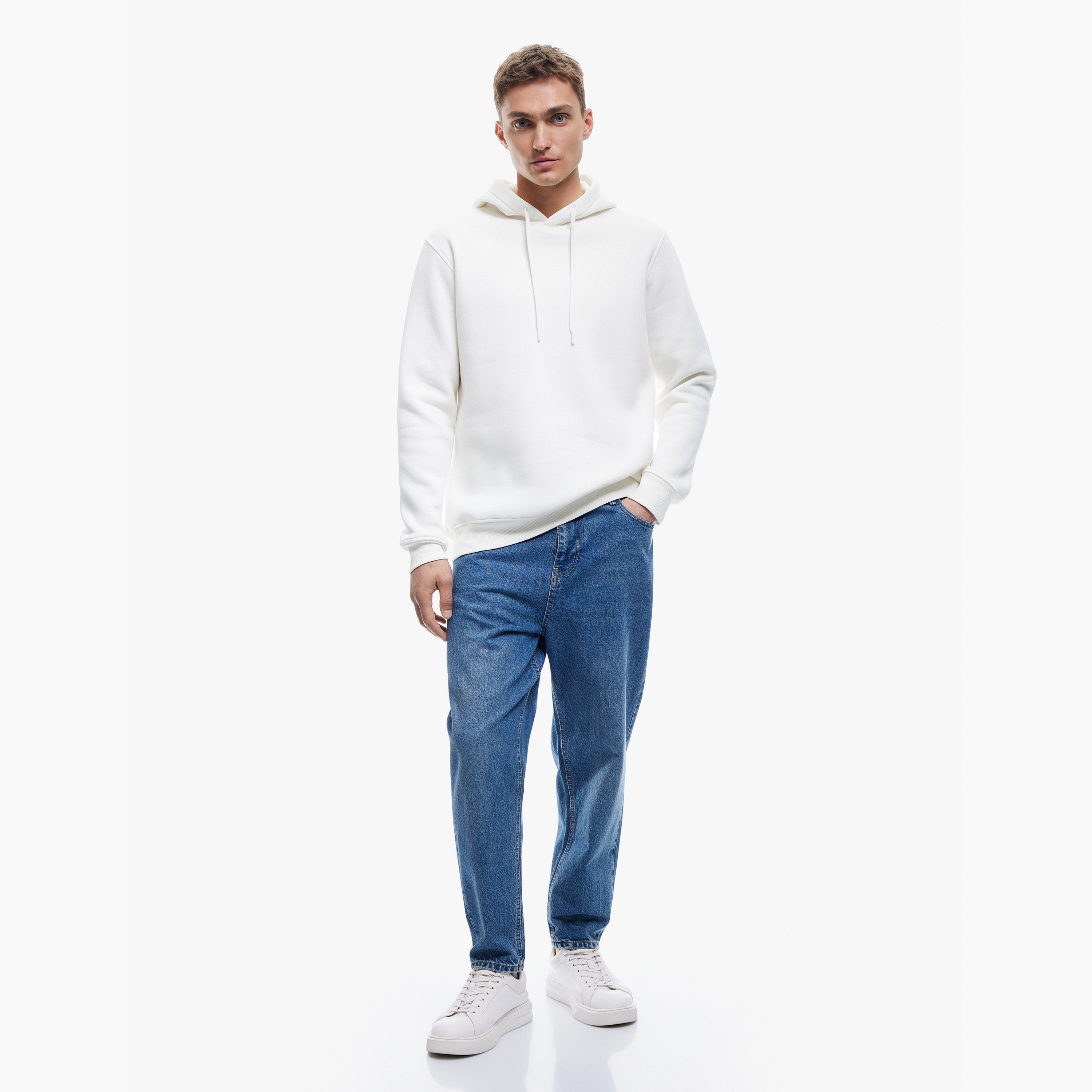 KOTON Plain Hooded Long Sleeves Men's Sweatshirt-men-winterwear-hoodiesandsweatshirts-image-2