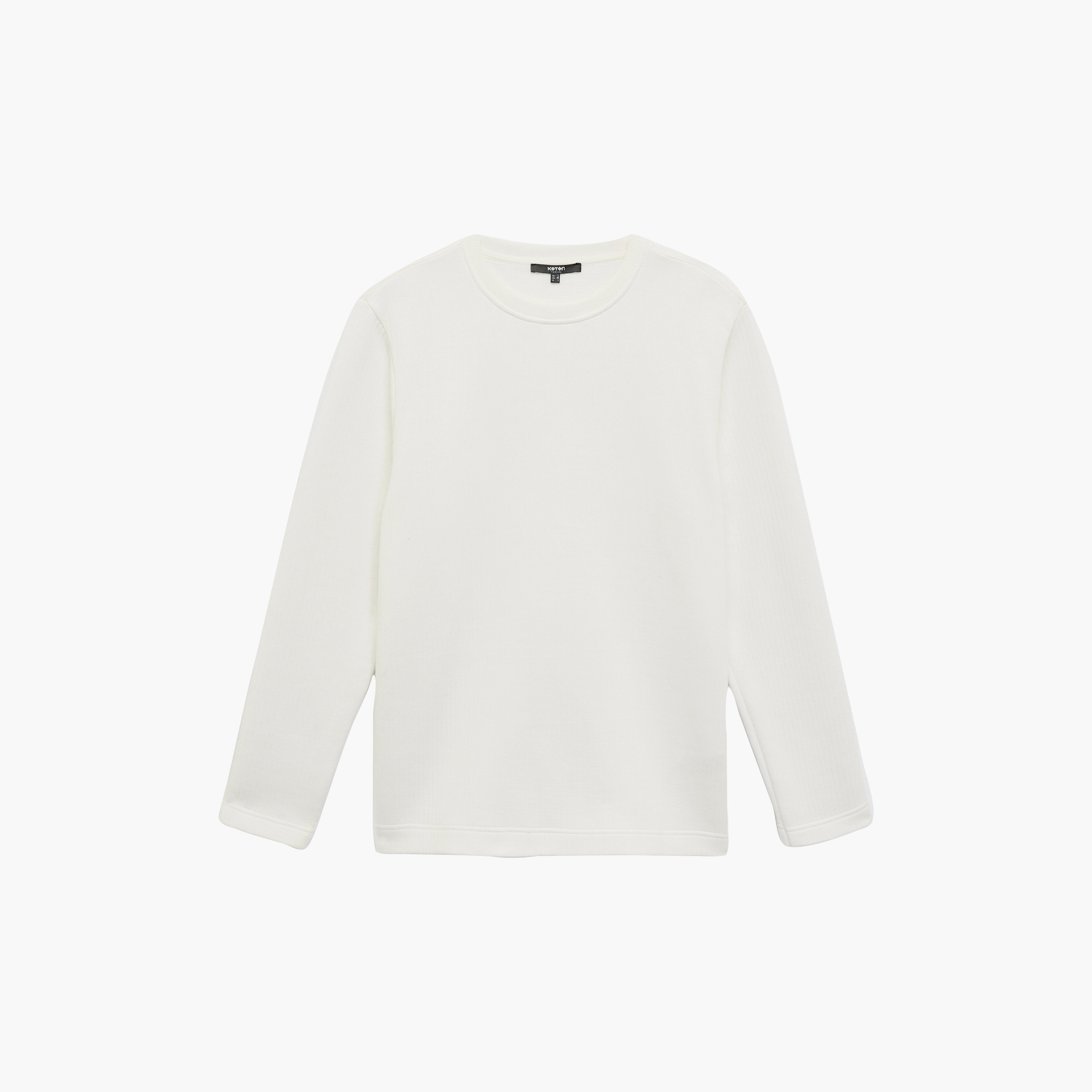 KOTON Plain Round Neck Long Sleeves Men's Sweatshirt-men-winterwear-hoodiesandsweatshirts-image-4