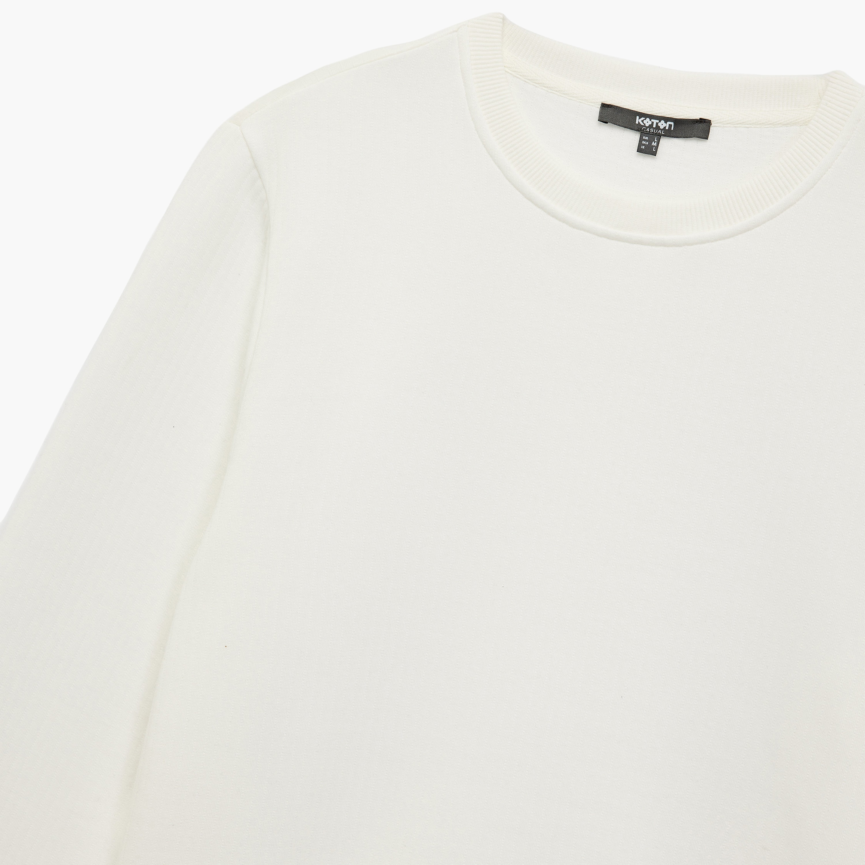 KOTON Plain Round Neck Long Sleeves Men's Sweatshirt-men-winterwear-hoodiesandsweatshirts-image-6