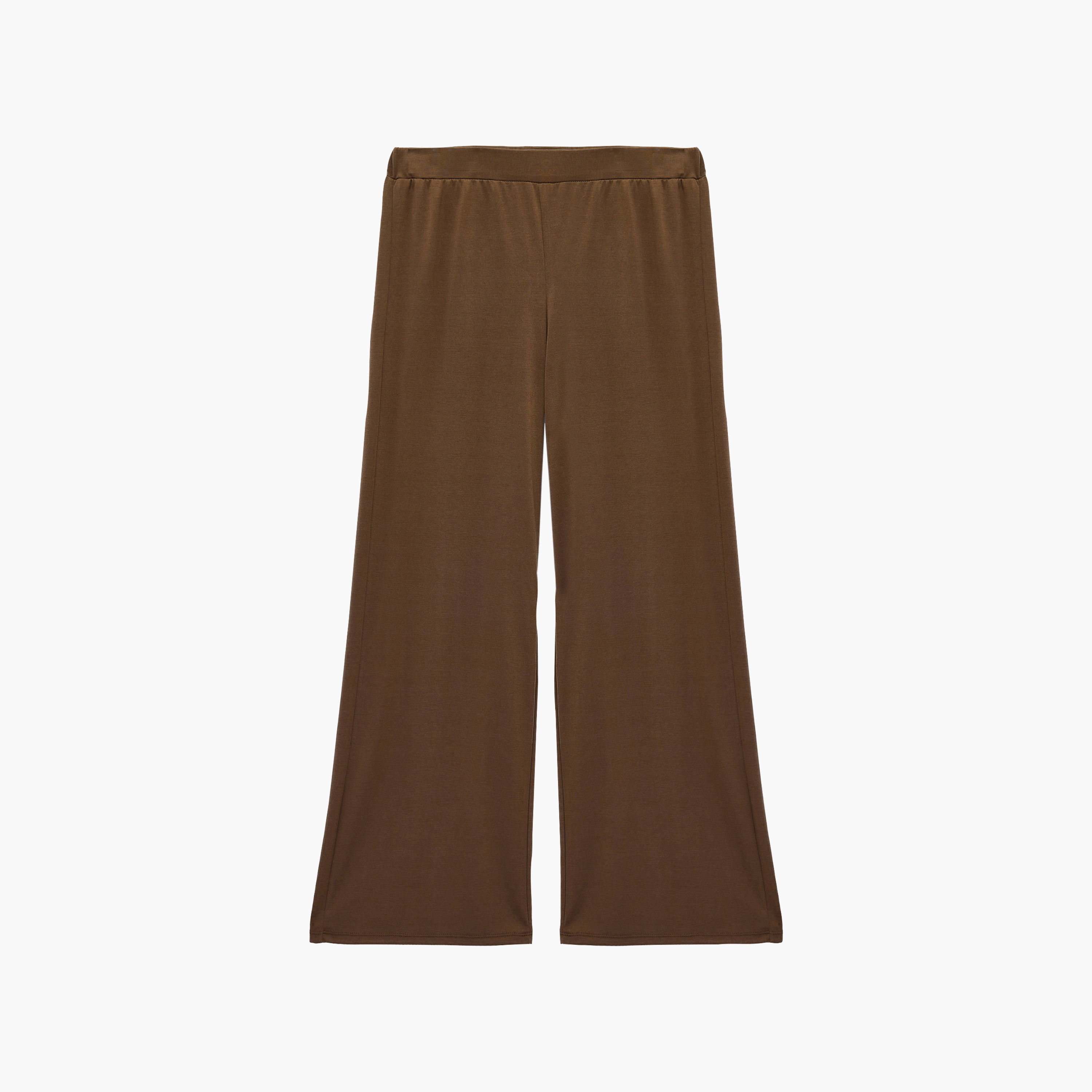 KOTON Dark Brown Elasticated Waist Wide Leg Women's Pyjama-women-clothing-nightwear-pyjamas-bottoms-image-1