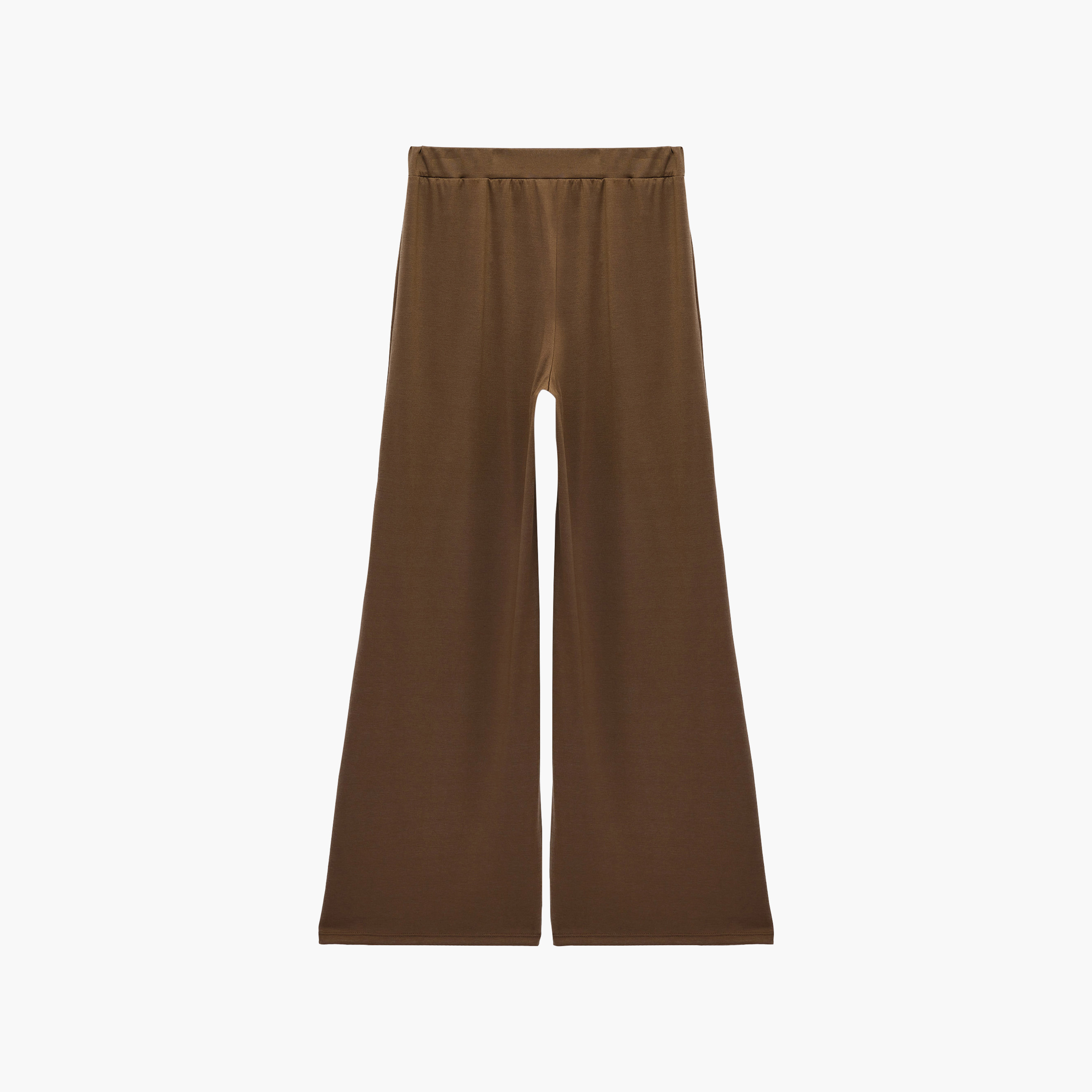 KOTON Dark Brown Elasticated Waist Wide Leg Women's Pyjama-women-clothing-nightwear-pyjamas-bottoms-image-2