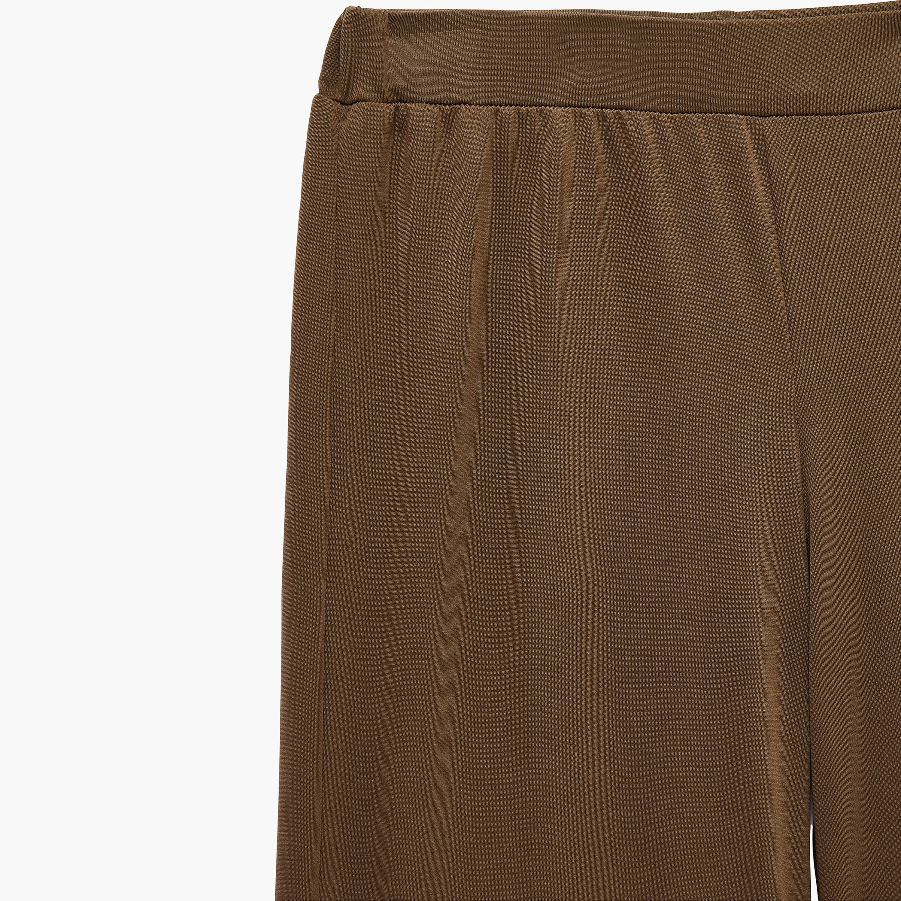 KOTON Dark Brown Elasticated Waist Wide Leg Women's Pyjama-women-clothing-nightwear-pyjamas-bottoms-image-3
