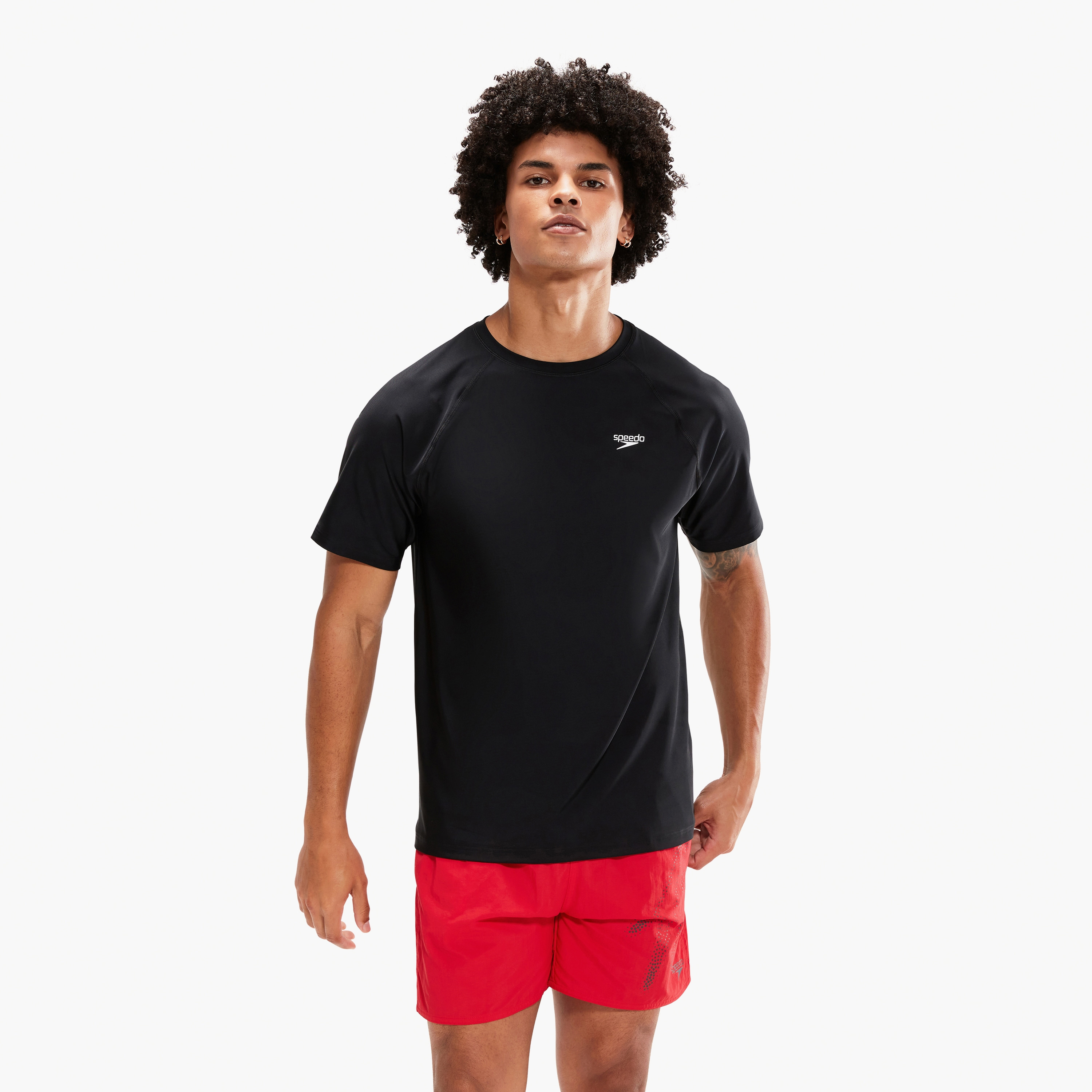 Speedo Essential Short Sleeve Swim Tee, Adult Men-men-clothing-sportswearandactivewear-tshirtsandpolos-image-1