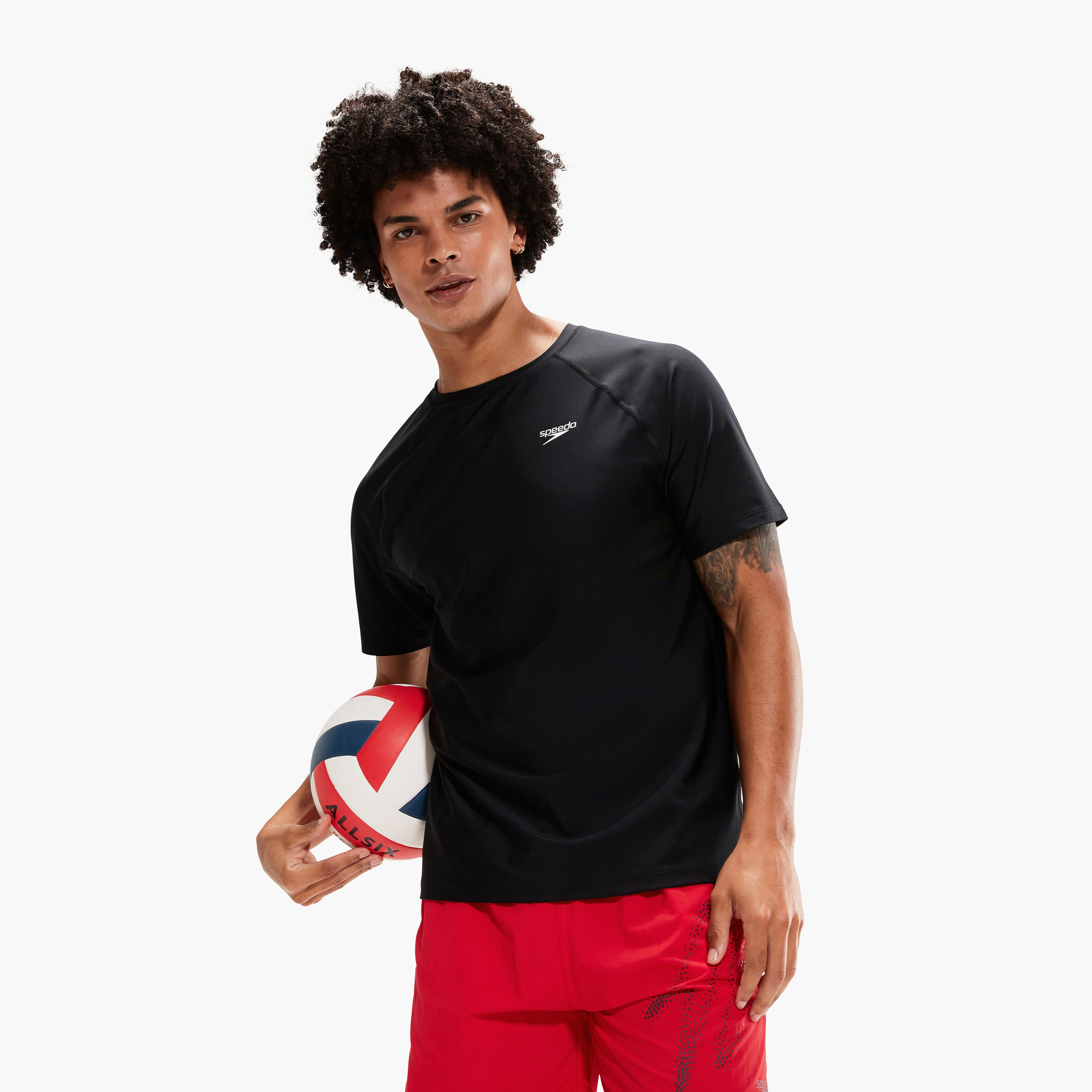 Speedo Essential Short Sleeve Swim Tee, Adult Men-men-clothing-sportswearandactivewear-tshirtsandpolos-image-8