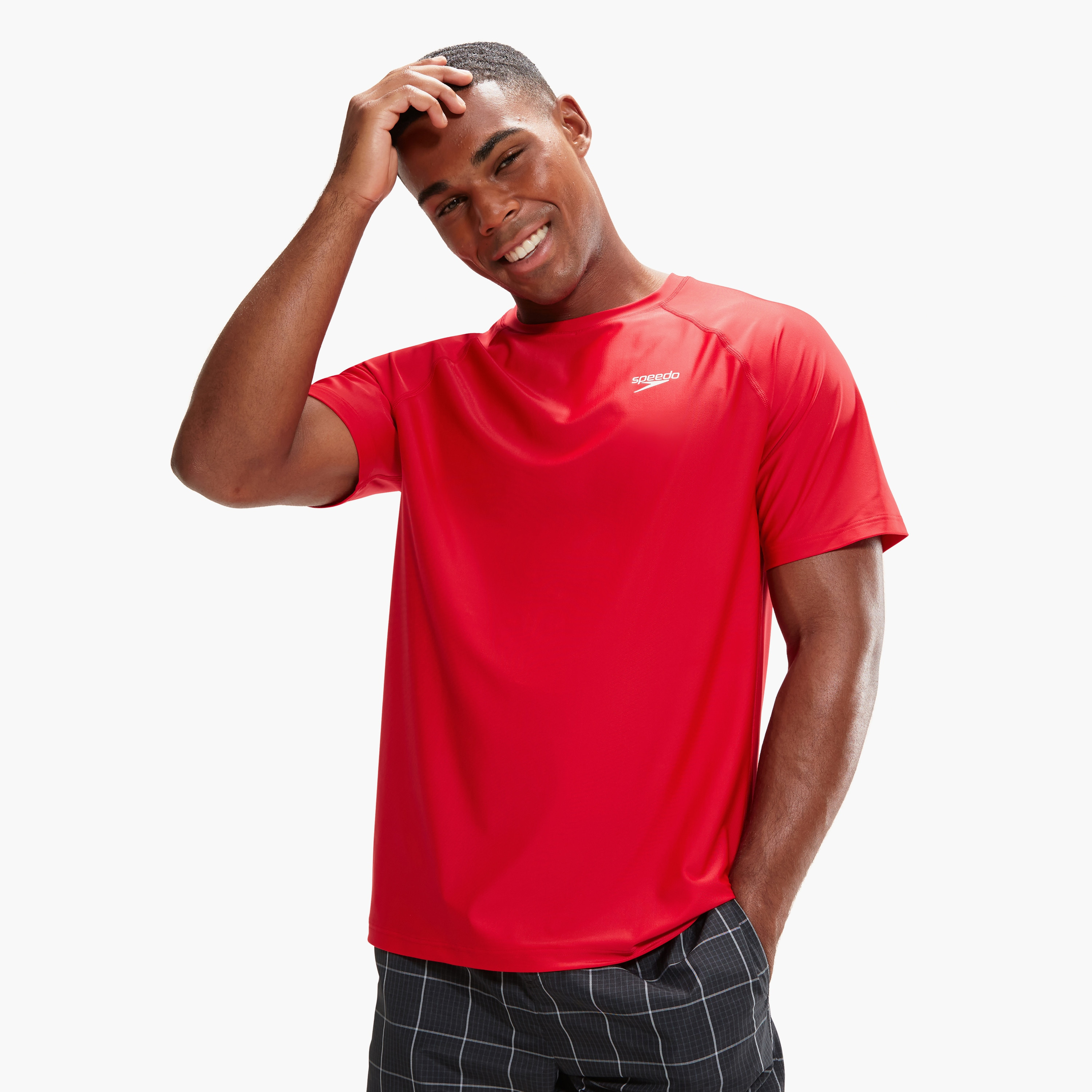 تي شيرت السباحة بأكمام قصيرة أساسي من سبيدو، للرجال البالغين-men-clothing-sportswearandactivewear-tshirtsandpolos-image-11