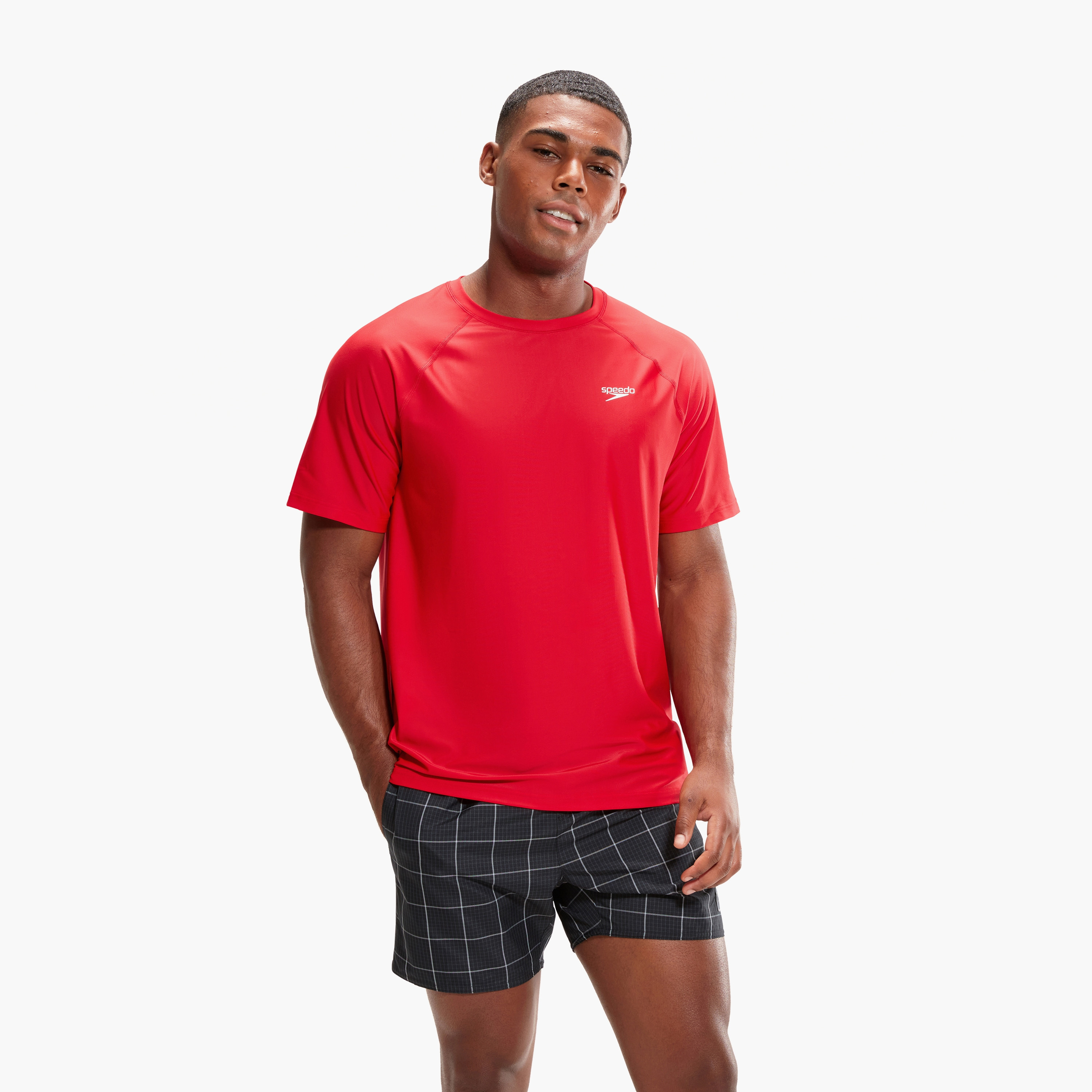 تي شيرت السباحة بأكمام قصيرة أساسي من سبيدو، للرجال البالغين-men-clothing-sportswearandactivewear-tshirtsandpolos-image-12