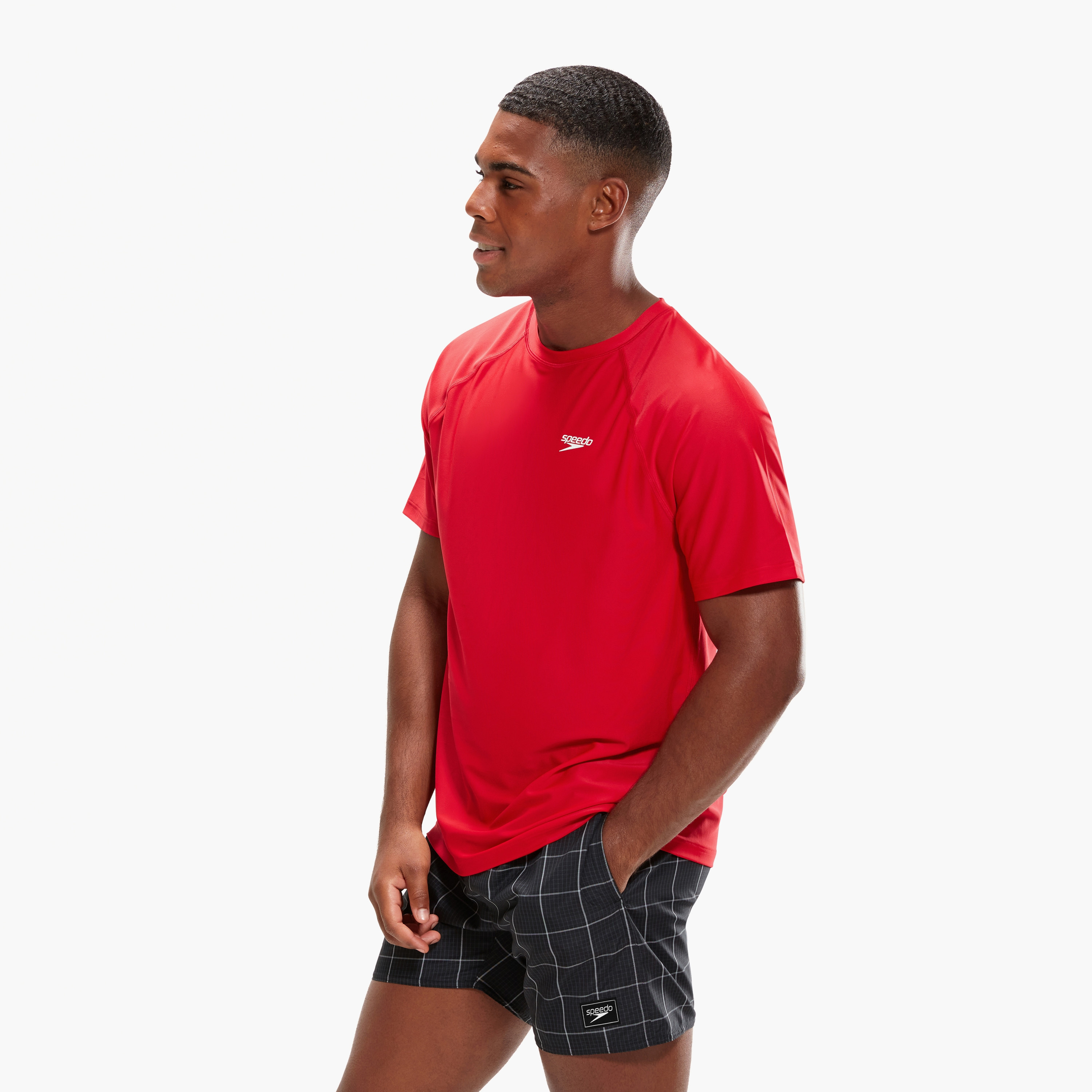 تي شيرت السباحة بأكمام قصيرة أساسي من سبيدو، للرجال البالغين-men-clothing-sportswearandactivewear-tshirtsandpolos-image-15