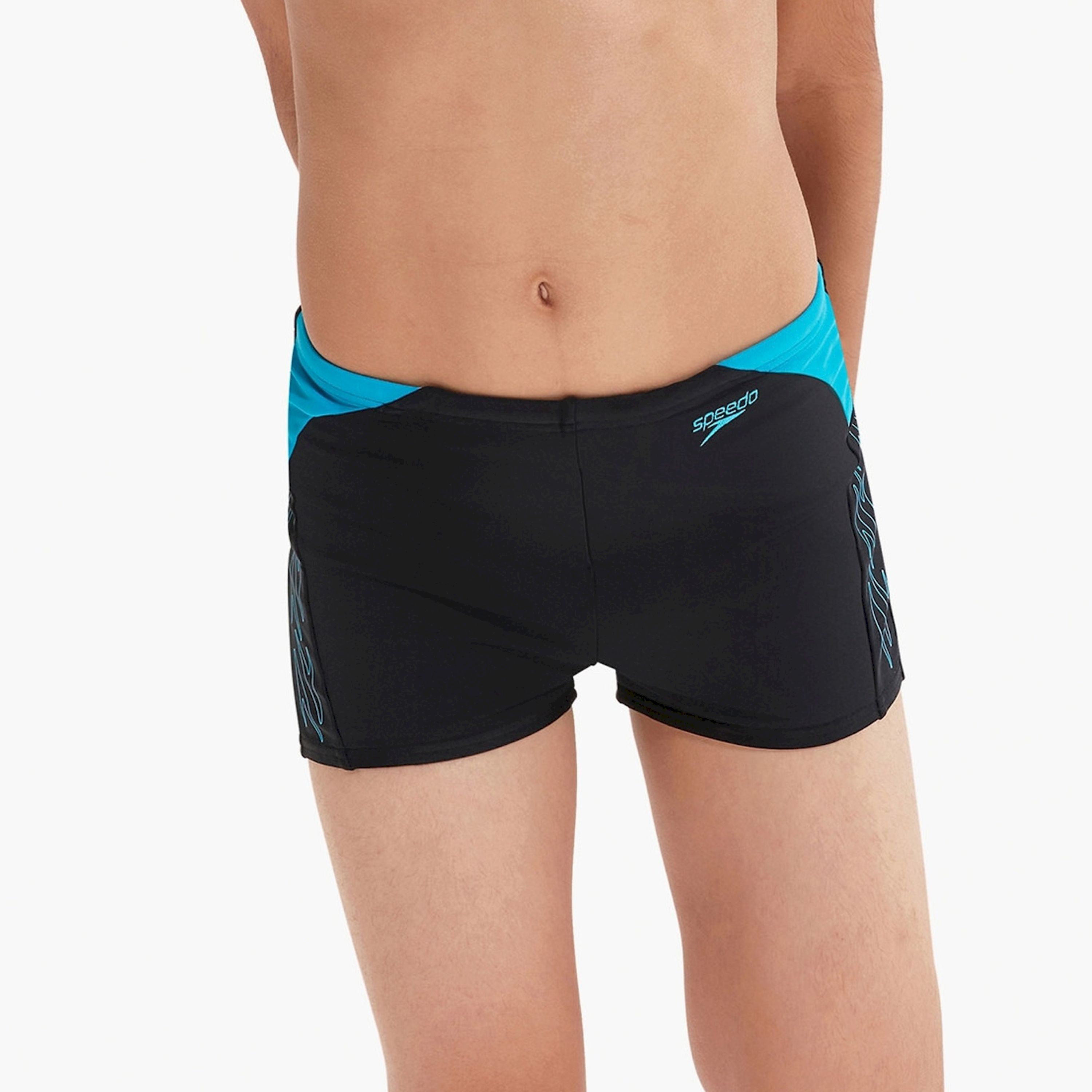 Speedo Hyper Boom Logo Splice Aquashort Kids Boys - Black/Bolt-boys-clothing-sportswear-swimwear-image-1