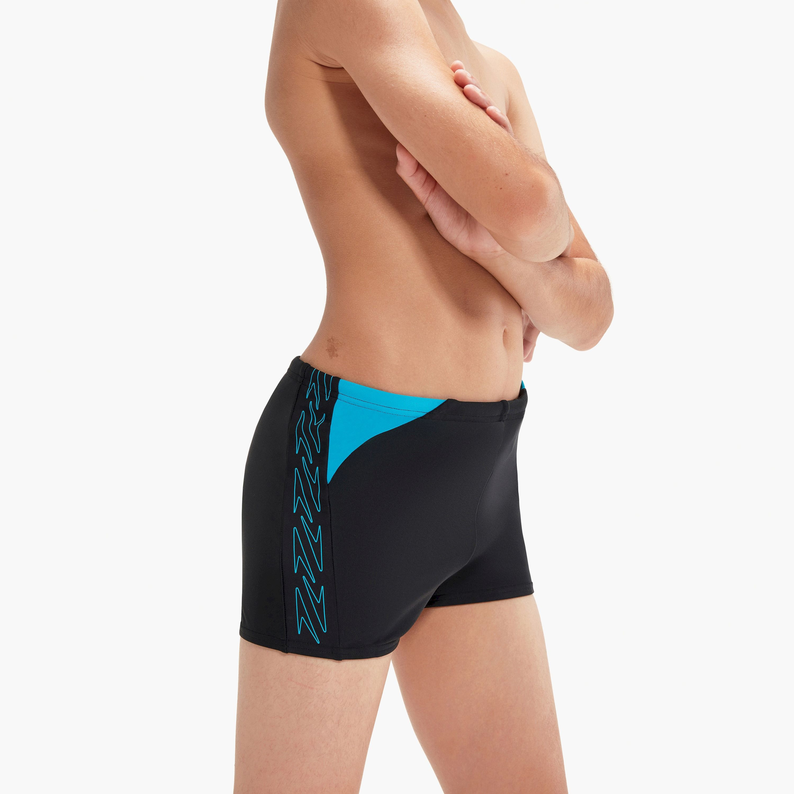 Speedo Hyper Boom Logo Splice Aquashort Kids Boys - Black/Bolt-boys-clothing-sportswear-swimwear-image-4