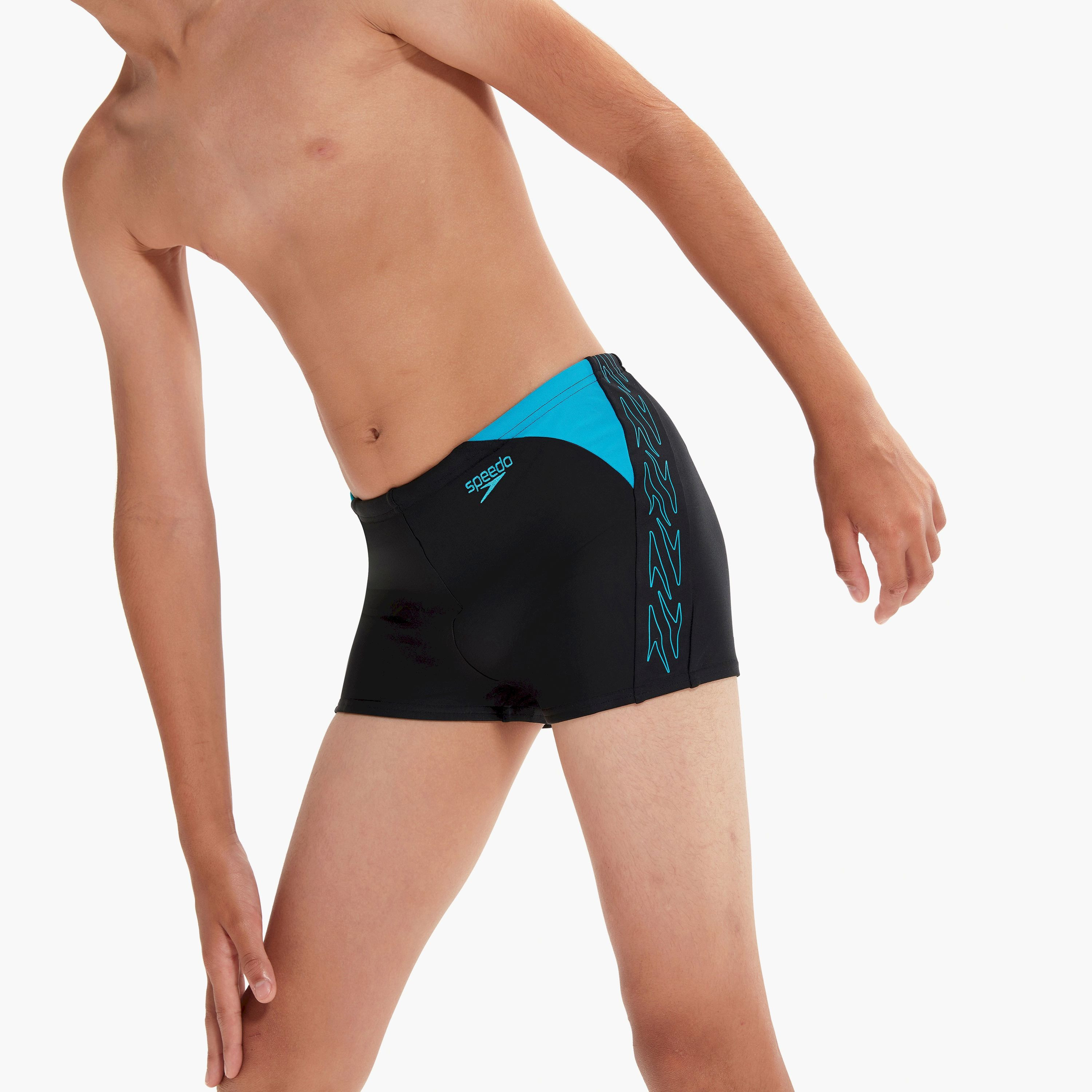Speedo Hyper Boom Logo Splice Aquashort Kids Boys - Black/Bolt-boys-clothing-sportswear-swimwear-image-5
