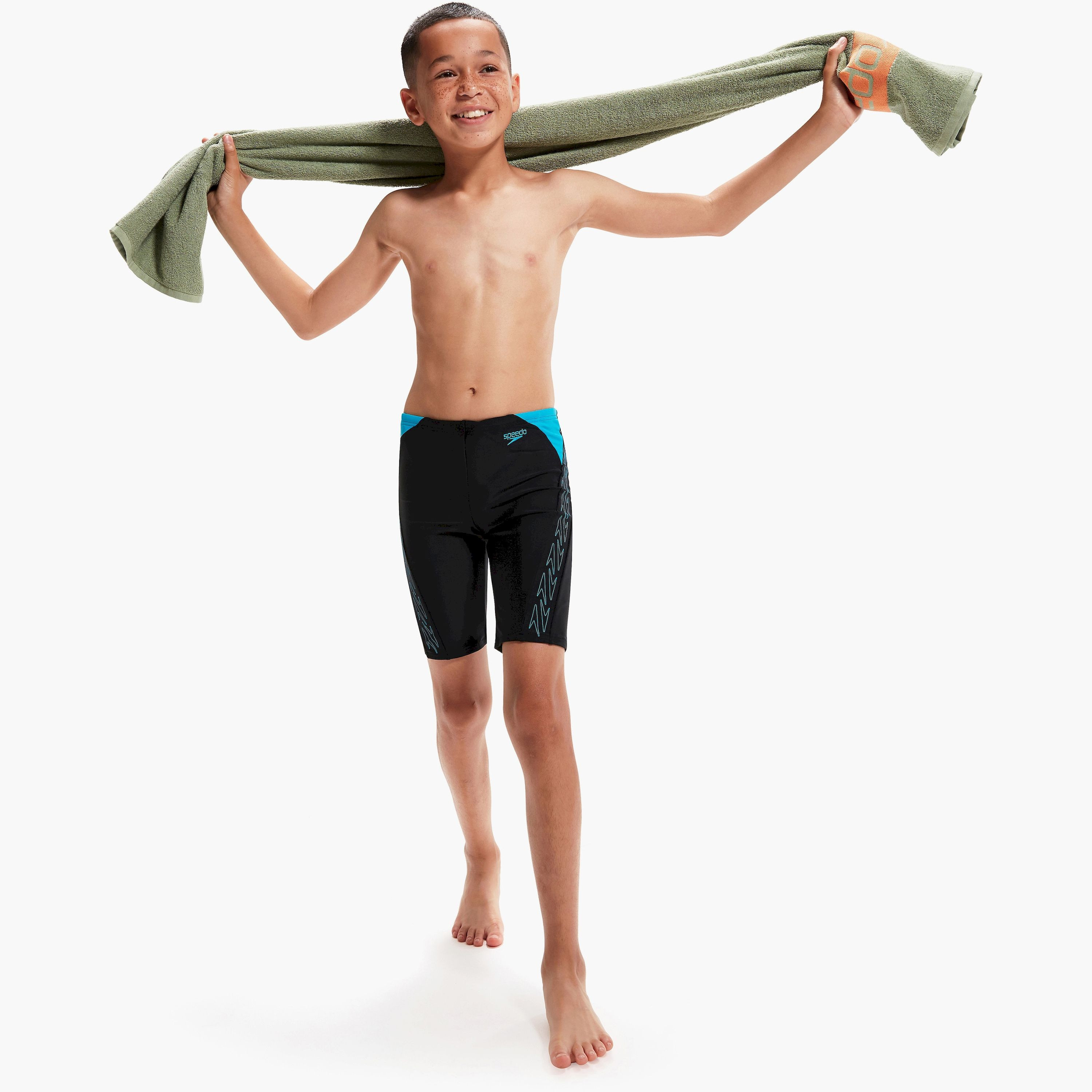 Speedo Hyper Boom Logo Splice Jammer Kids Boys - Black/Bolt-boys-clothing-swimwear-image-2