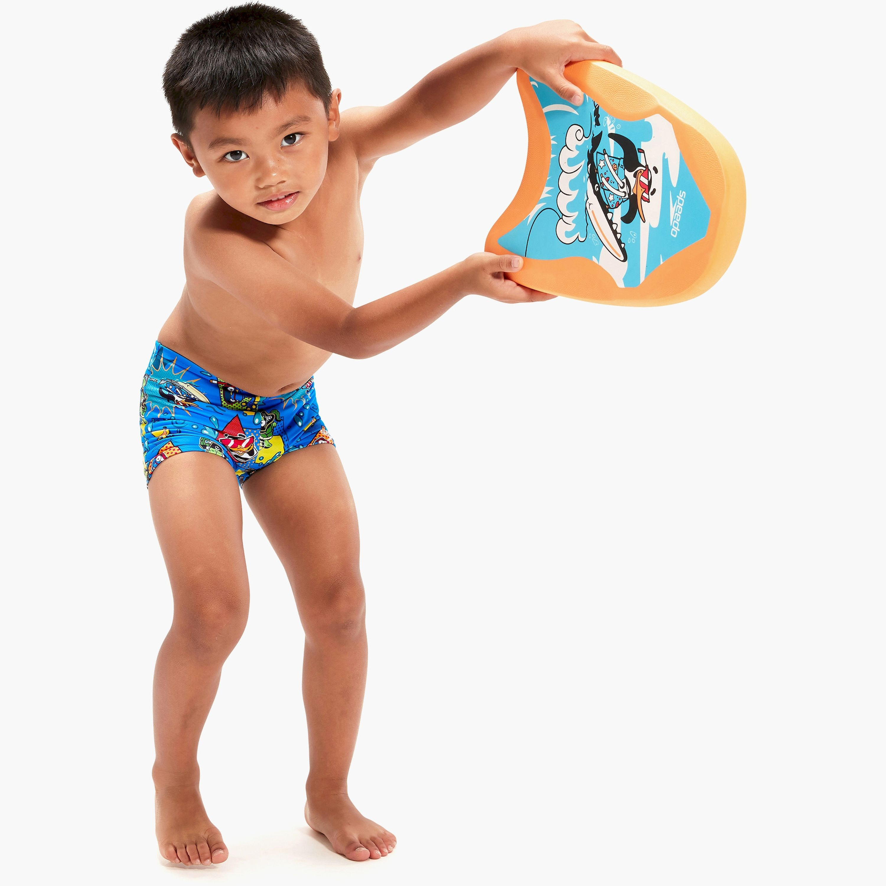 Speedo Infant Digital Allover Aquashort, Baby, Bondi/Canary/Cherry Pink-baby-boys-clothing-swimwear-image-2