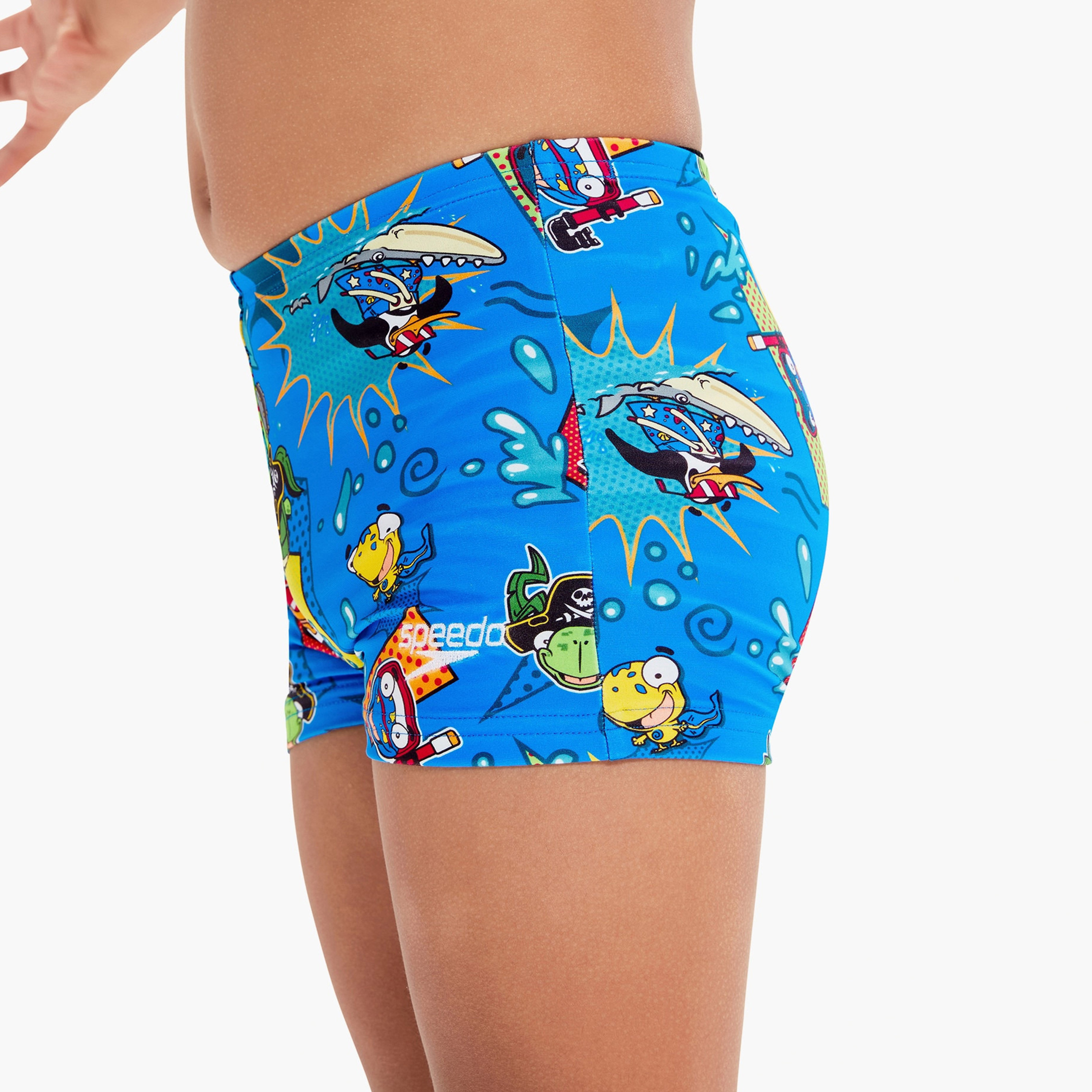 Speedo Infant Digital Allover Aquashort, Baby, Bondi/Canary/Cherry Pink-baby-boys-clothing-swimwear-image-4