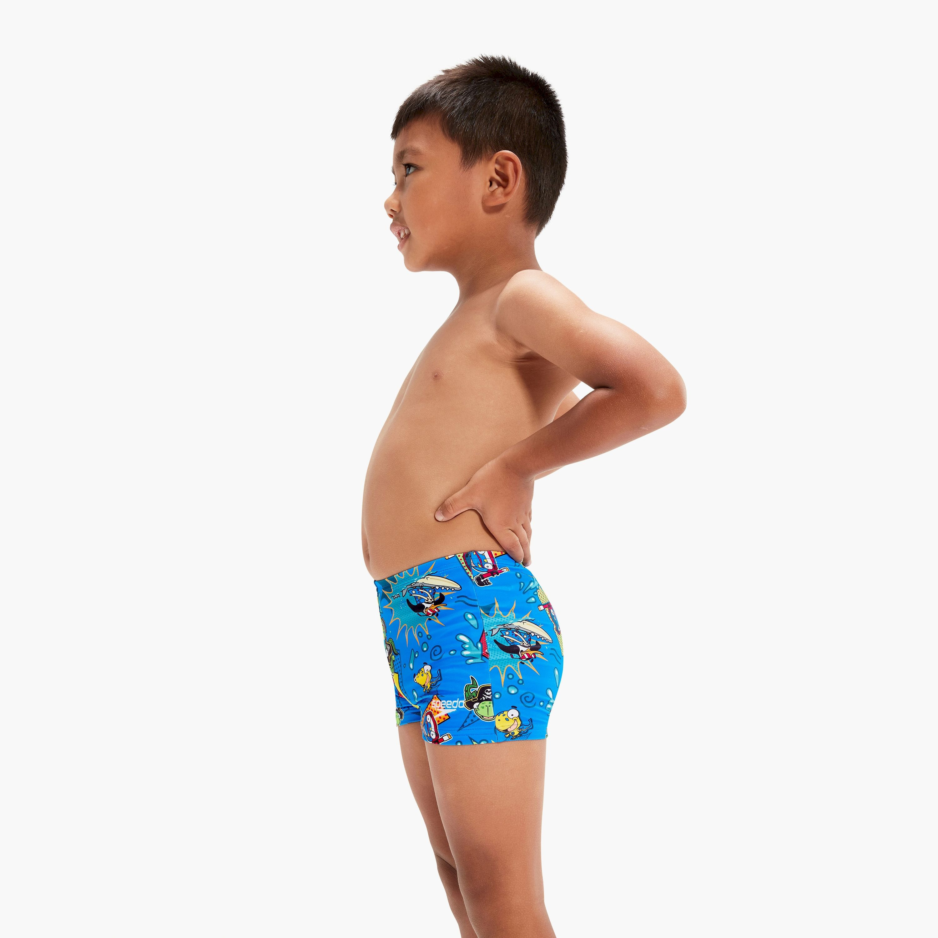 Speedo Infant Digital Allover Aquashort, Baby, Bondi/Canary/Cherry Pink-baby-boys-clothing-swimwear-image-6