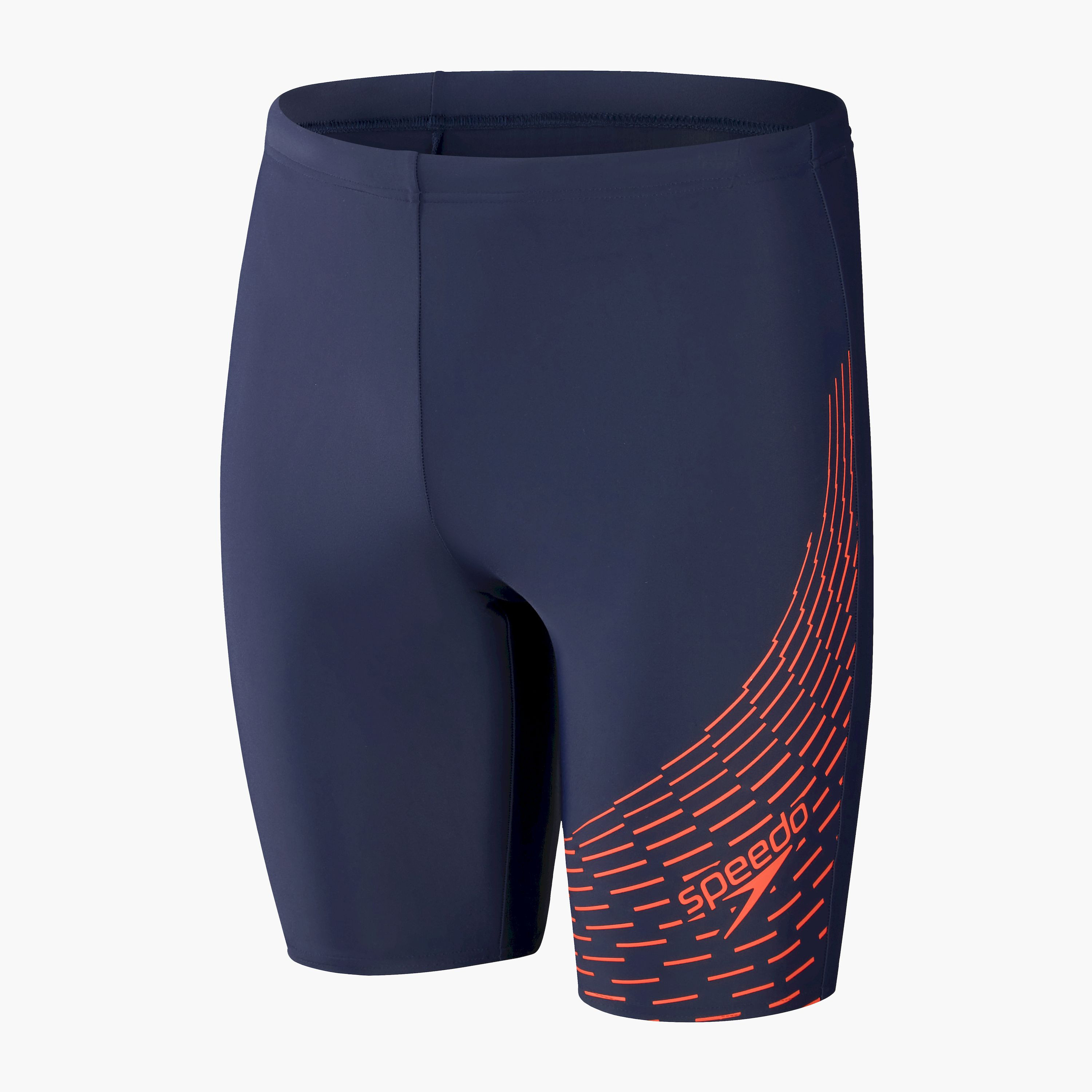 Speedo Mens Medley Logo Jammer, Adult Men, True Navy/Volcanic Orange-men-clothing-swimandbeach-shorts-image-7
