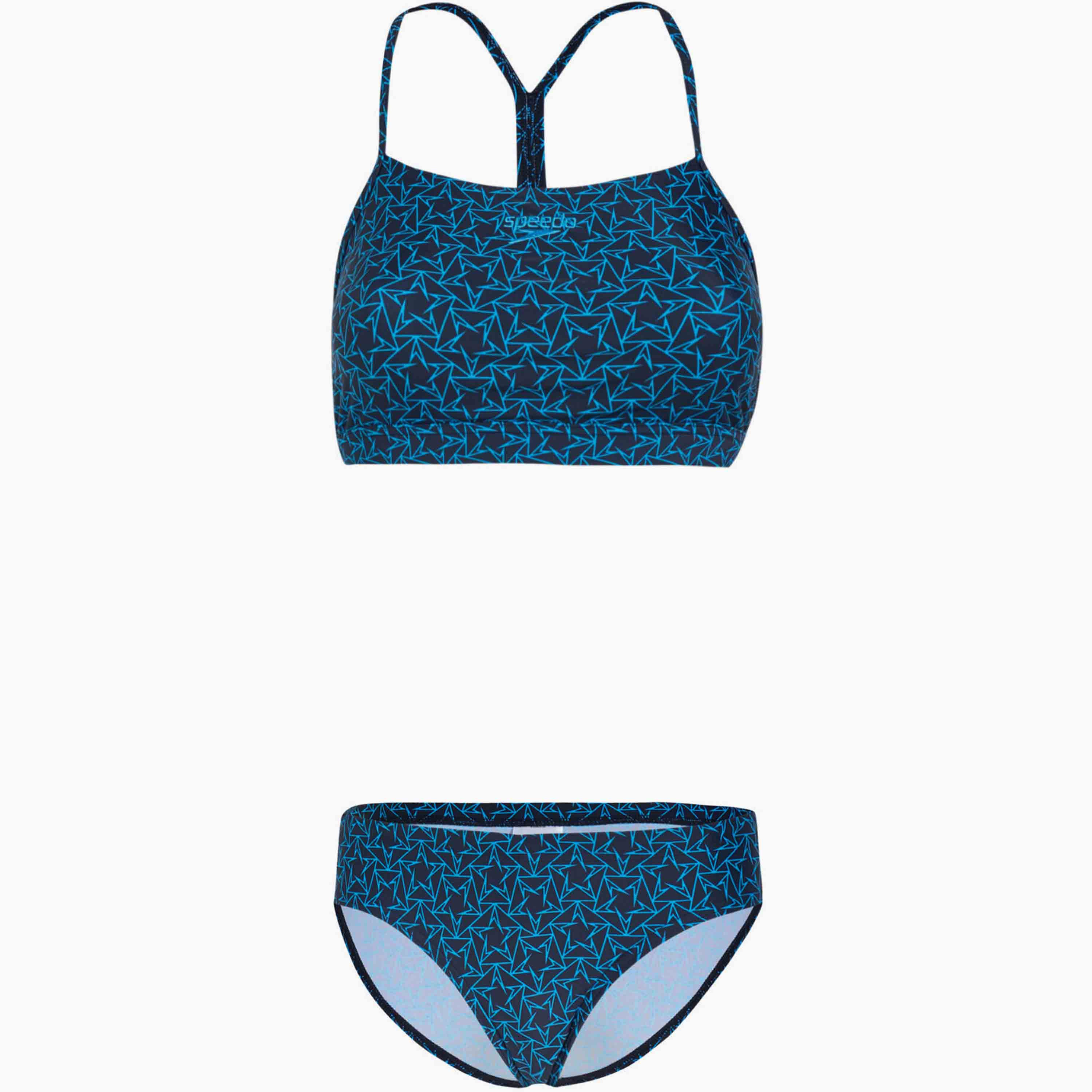 Speedo Boomstar Allover Thinstrap 2 Piece, Womens True Navy/Pool-women-clothing-swimandbeach-swimsuits-image-2