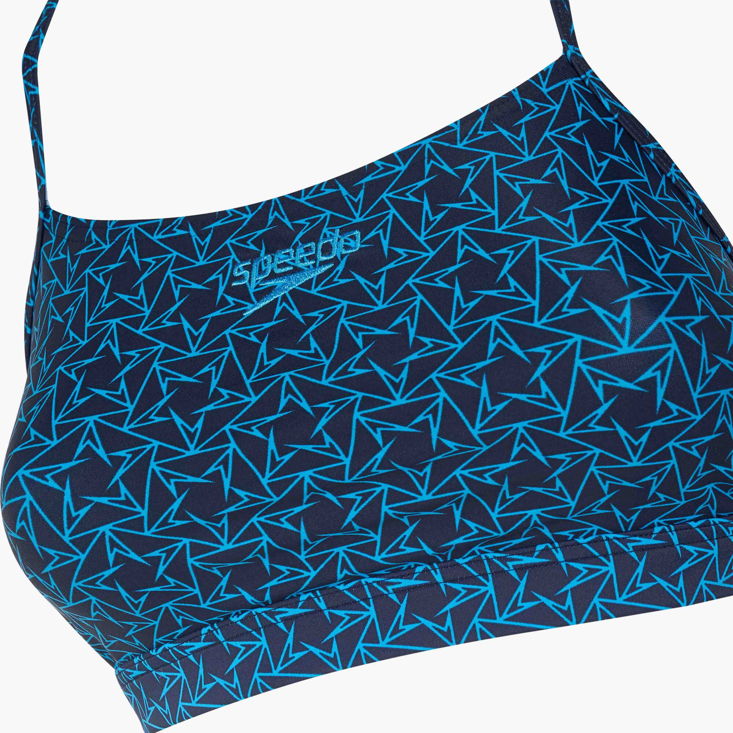 Speedo Boomstar Allover Thinstrap 2 Piece, Womens True Navy/Pool-women-clothing-swimandbeach-swimsuits-image-4